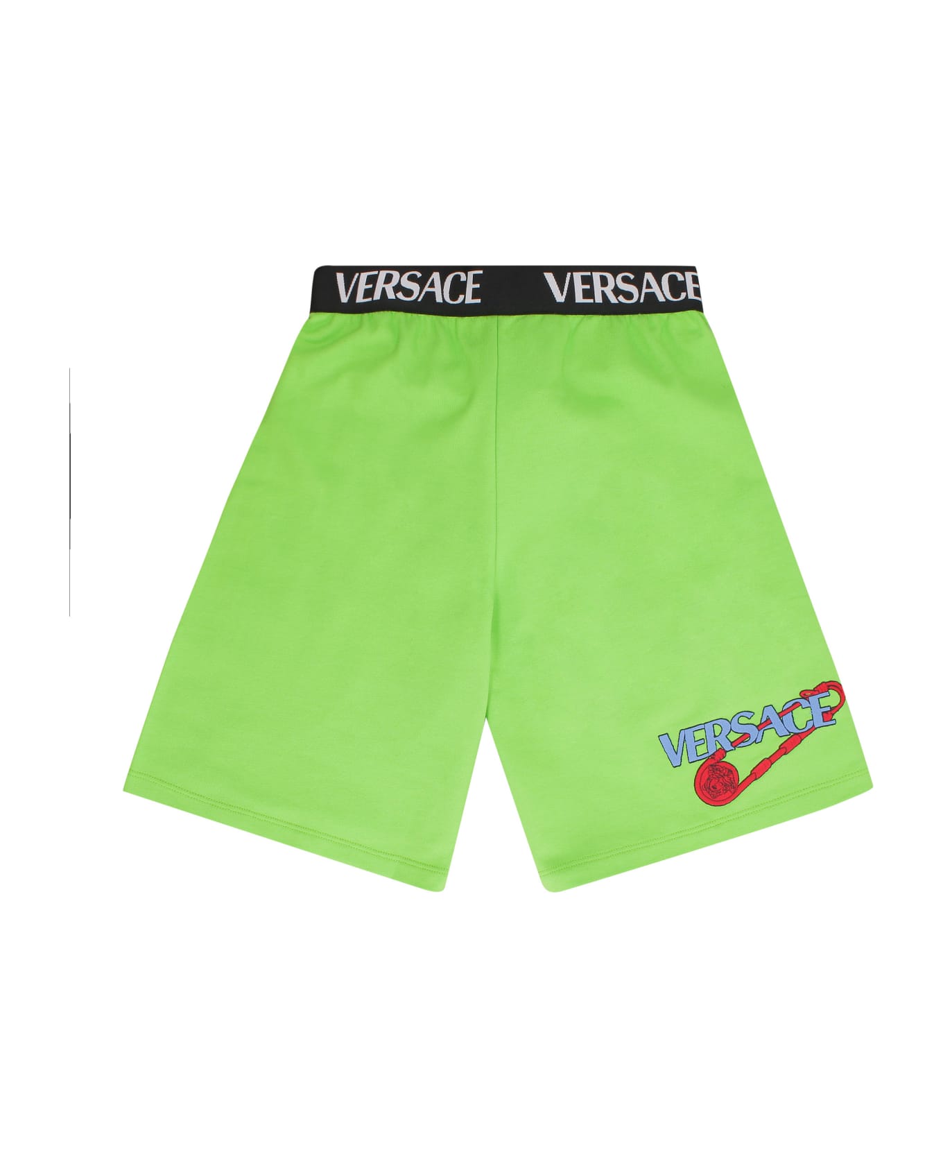Young Versace Cotton Shorts - green ボトムス