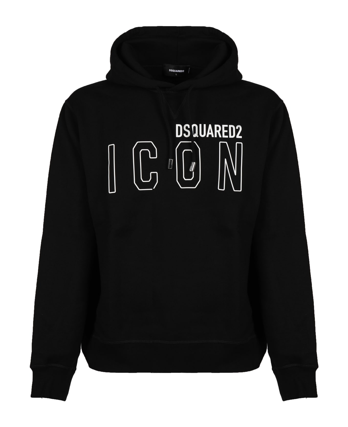 Dsquared2 Hooded Sweatshirt With Icon Print - Black-white