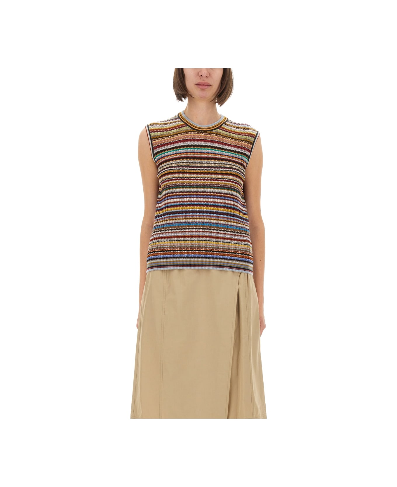 Paul Smith "signature Stripe" Knit Vest - MULTICOLOUR