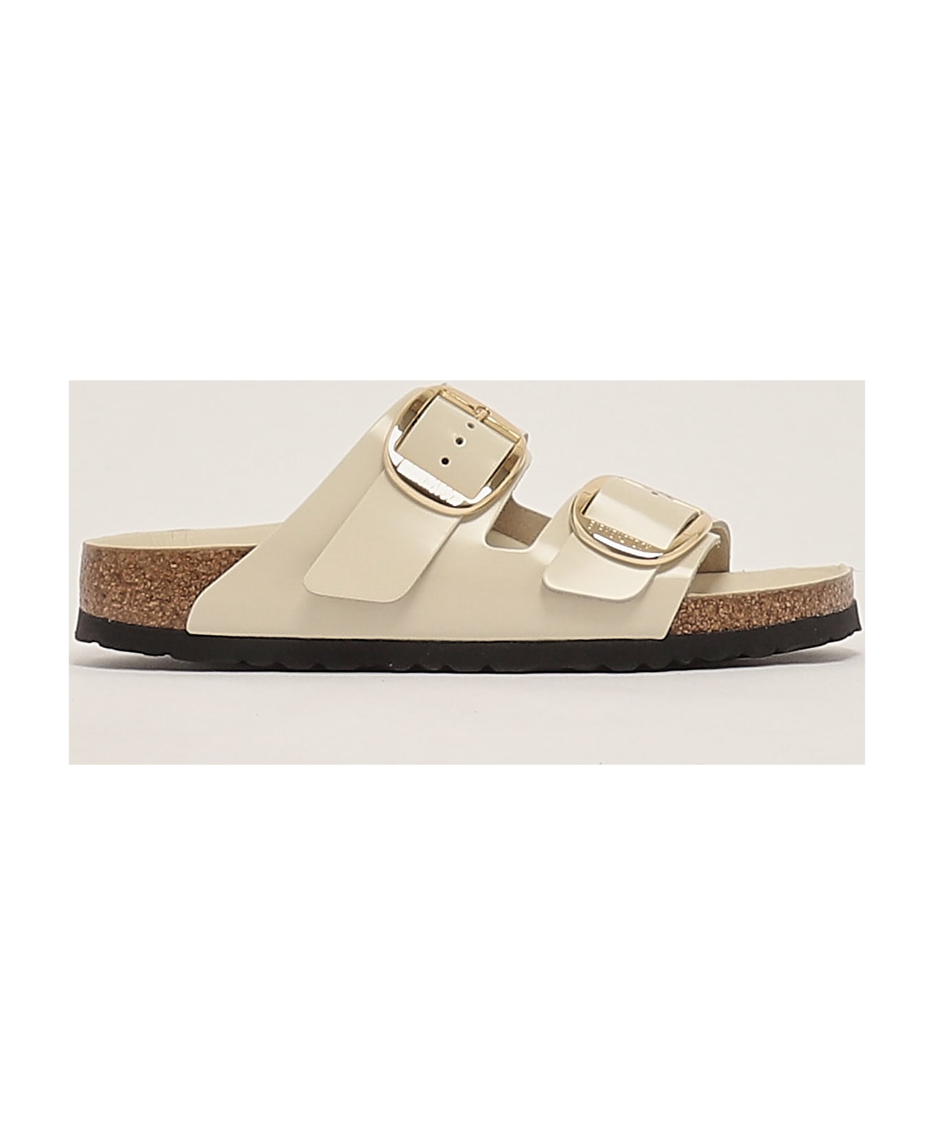 Birkenstock Arizona Big Buckle Shine Ecru Sandal - ECRU