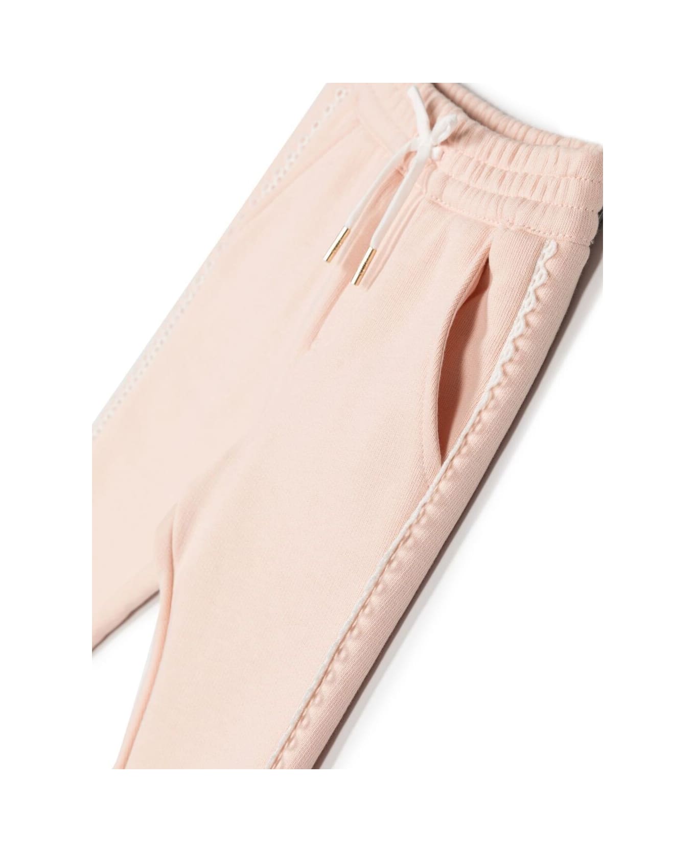 Chloé Pink Sport Trousers In Cotton Girl - Pink
