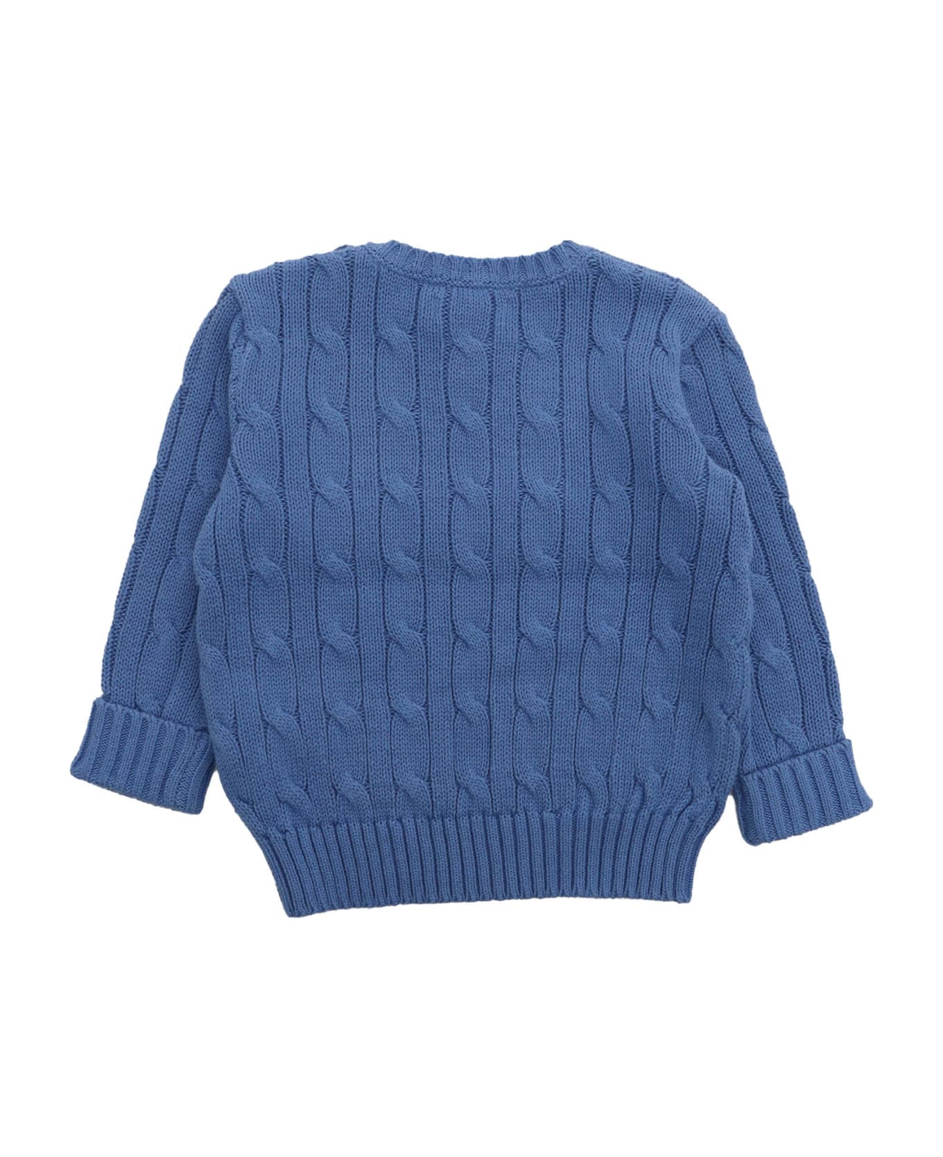 Polo Ralph Lauren Blue Sweater With Logo - BLUE