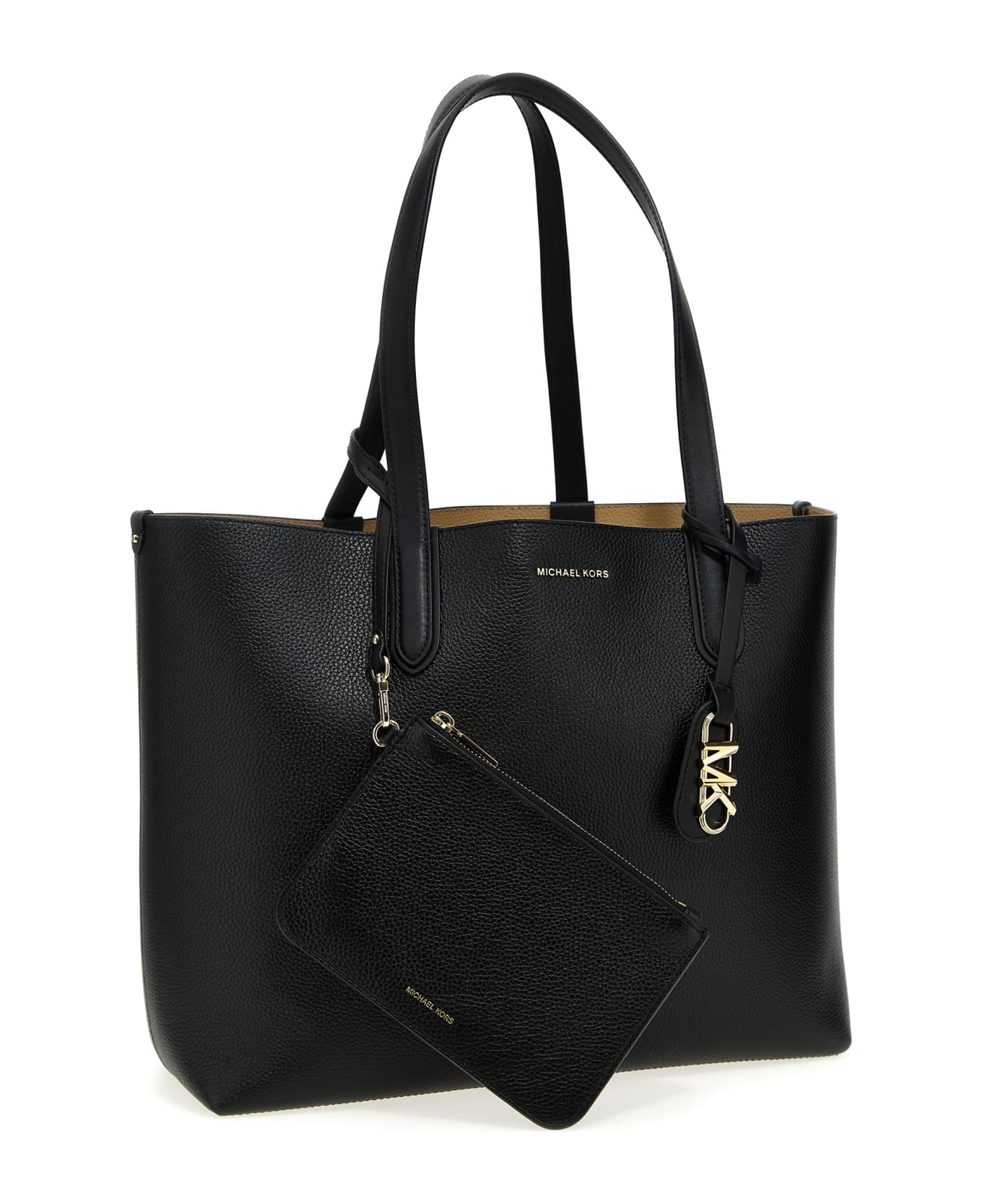 MICHAEL Michael Kors Logo Leather Shopping Bag - Black トートバッグ