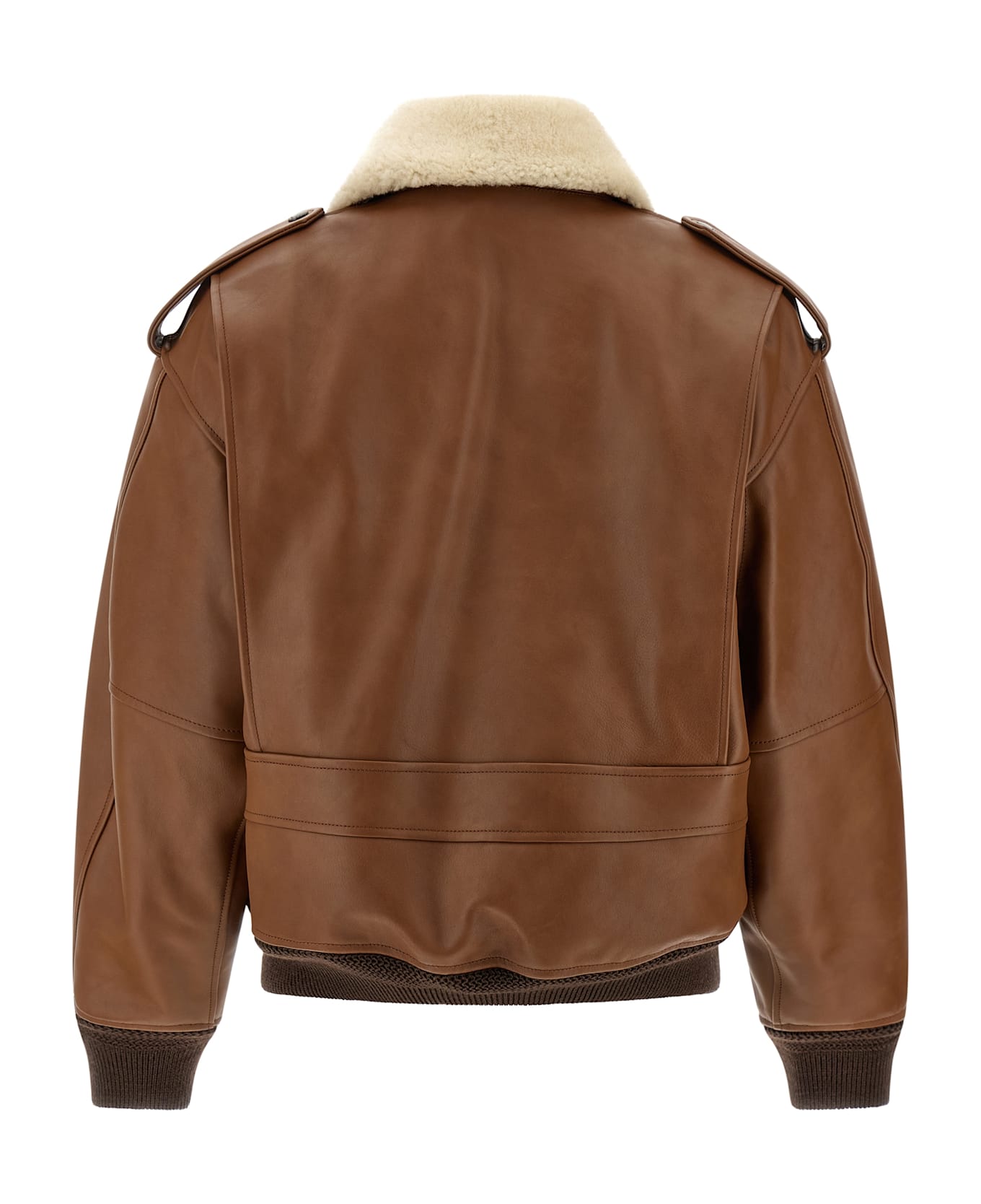 Saint Laurent Aviator Bomber Jacket - Brown