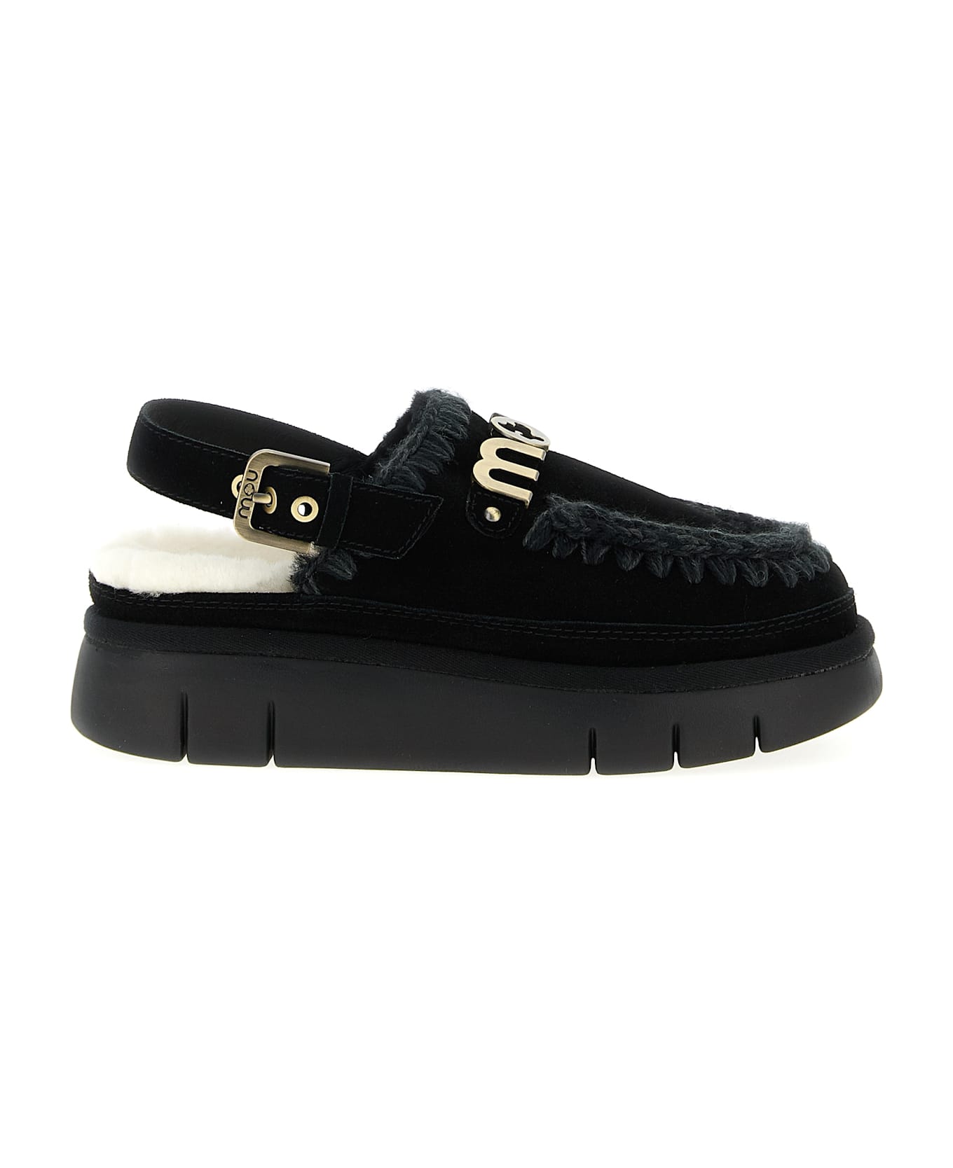 Mou 
bounce Clog Back Strap
 Sabots - Black