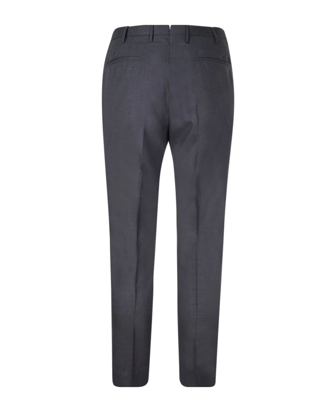 Incotex Dark Grey Virgin Wool Chino Trousers - Grey