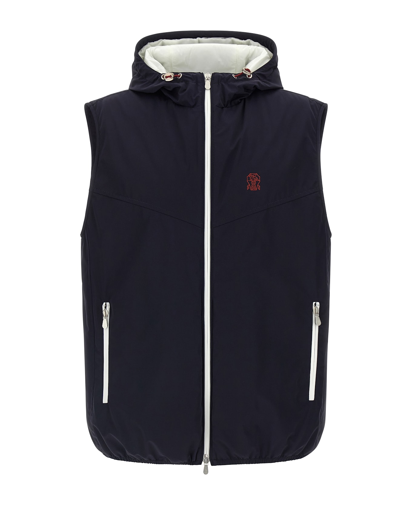 Brunello Cucinelli Hooded Vest - Blue