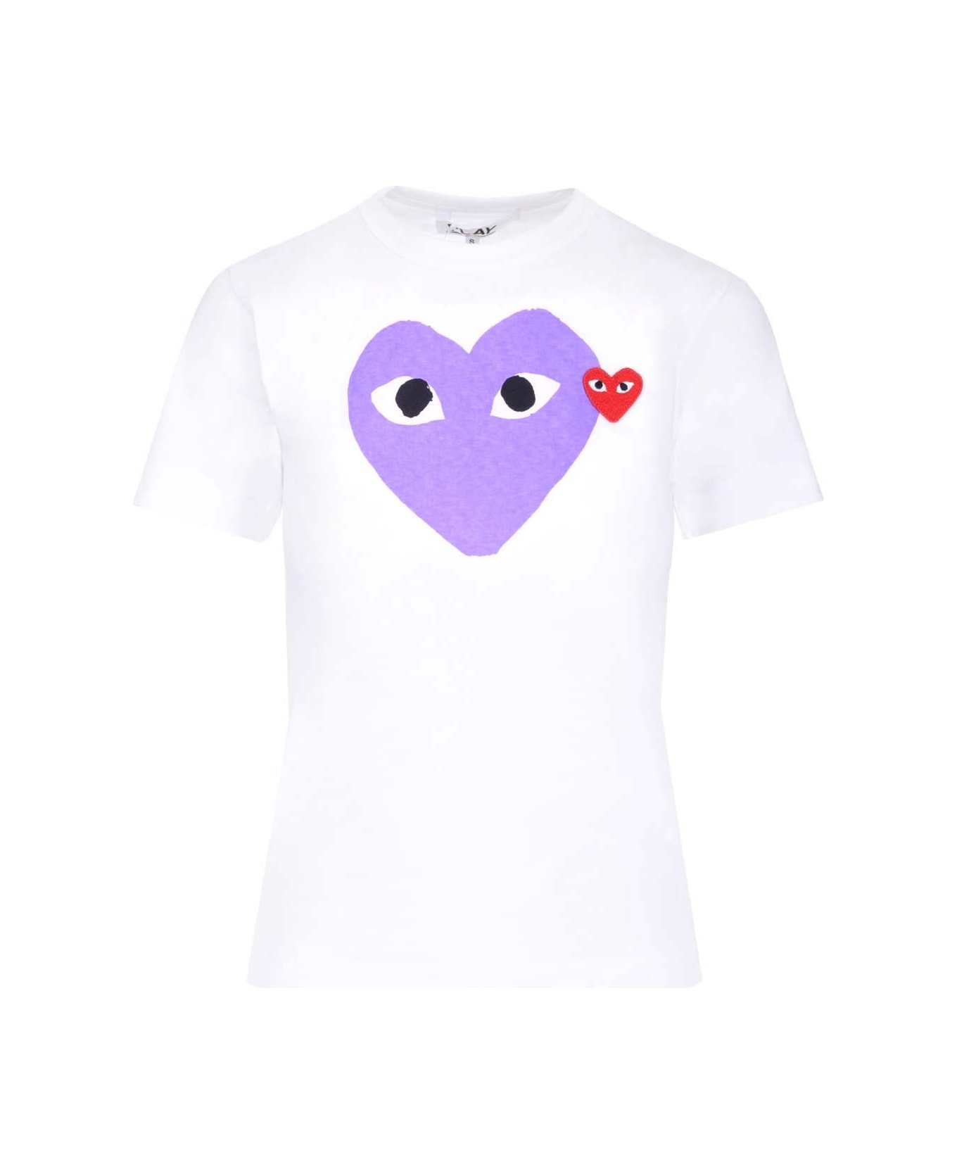 Comme des Garçons Play Purple Heart T-shirt - White