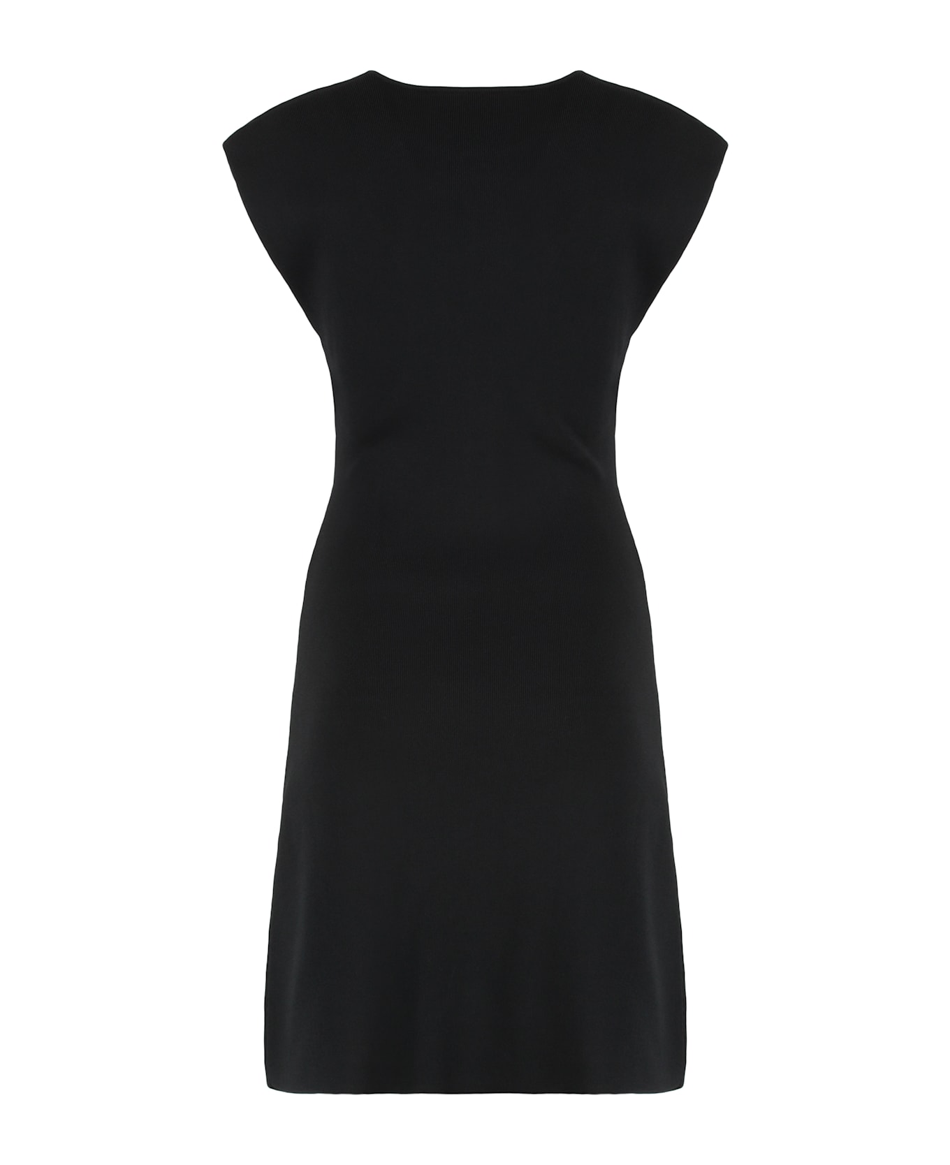Yves Salomon Ribbed Knit Dress - black