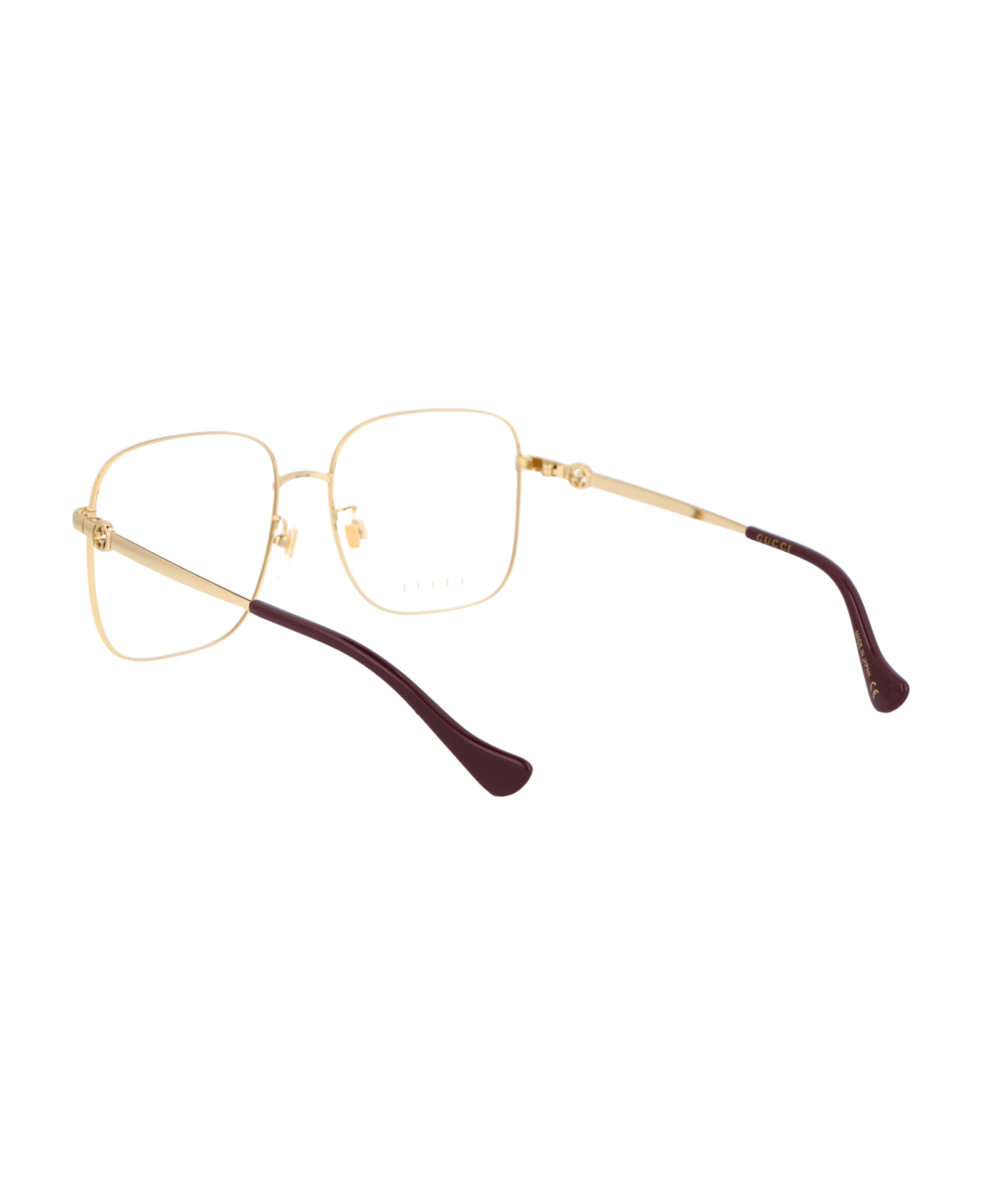 Gucci Eyewear Gg1092oa Glasses - 002 GOLD GOLD TRANSPARENT