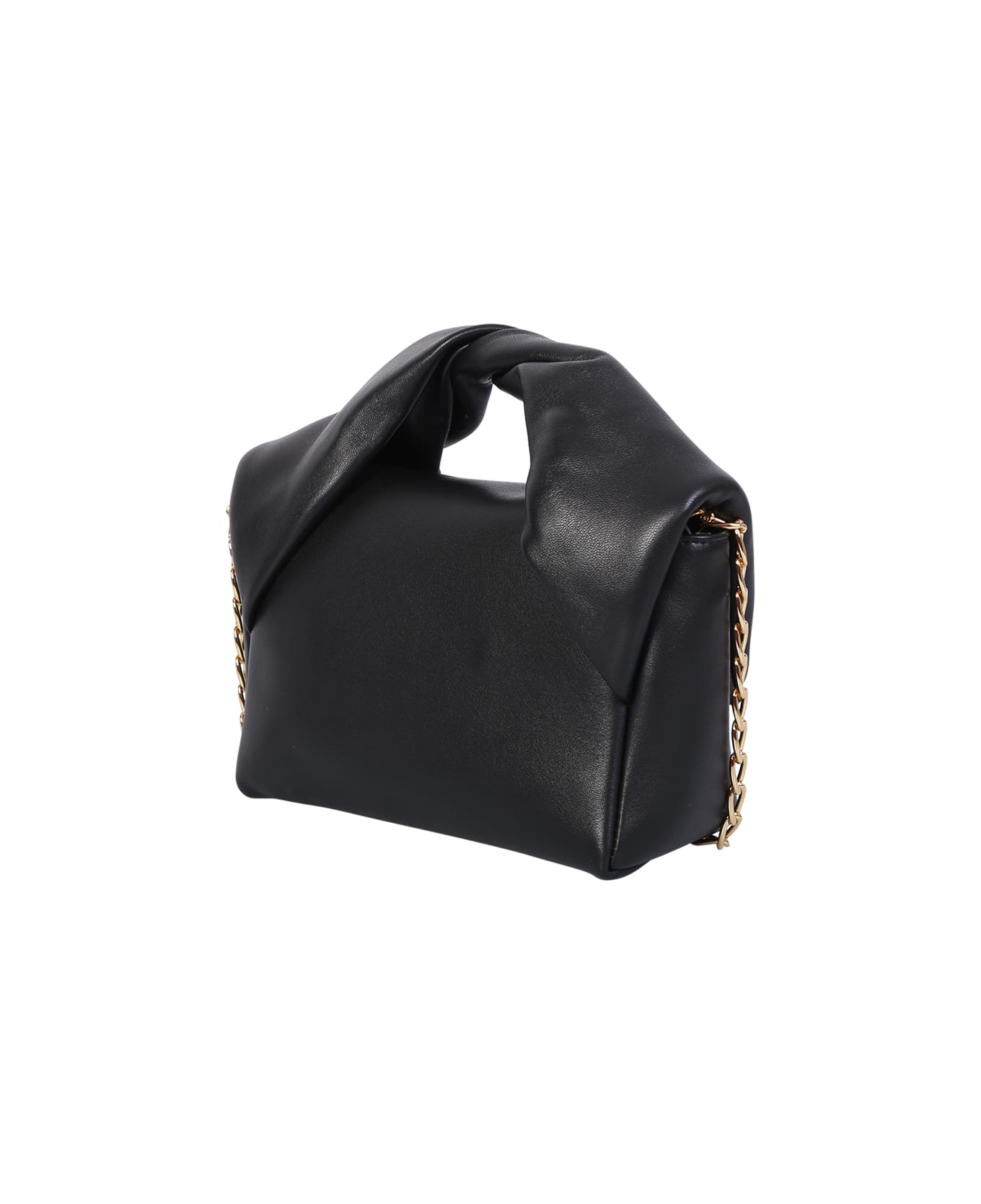 J.W. Anderson Black Leather Twister Bag - BLACK