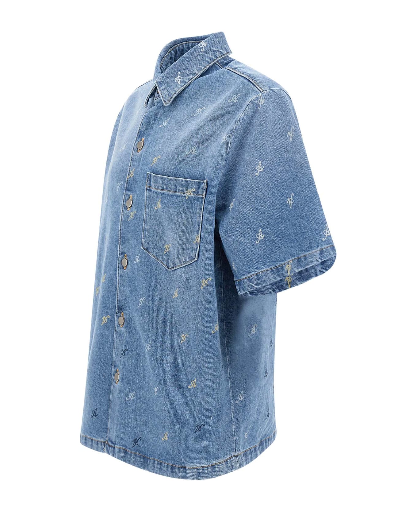 Axel Arigato "miles"cotton Denim Shirt - BLUE