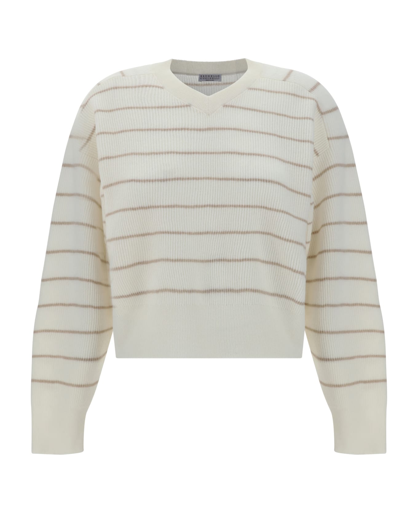 Brunello Cucinelli Sweater - Bianco+soft Stone