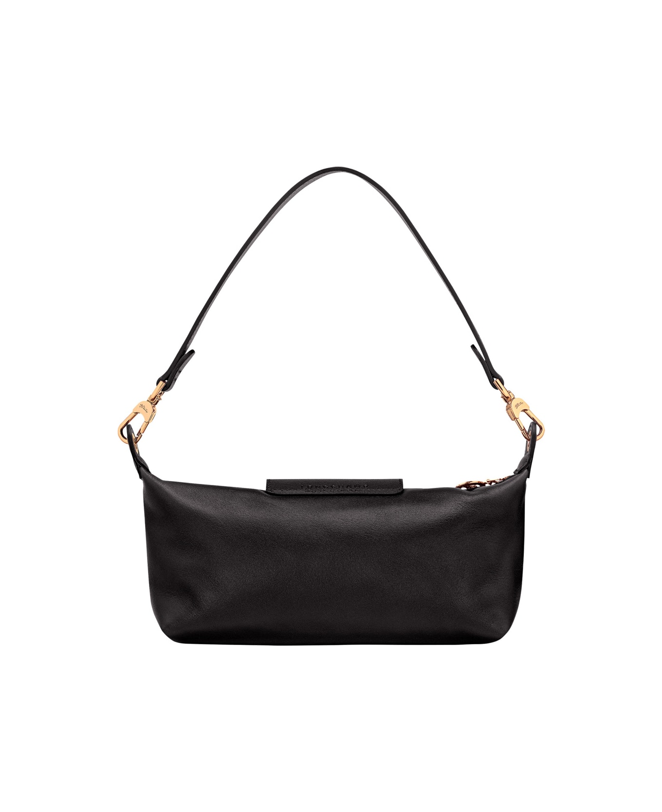 Longchamp 'le Pilage Xtra' Black Crossbody Bag With Removable Shoulder Strap And Embossed Logo On The Front In Leather Woman - Black