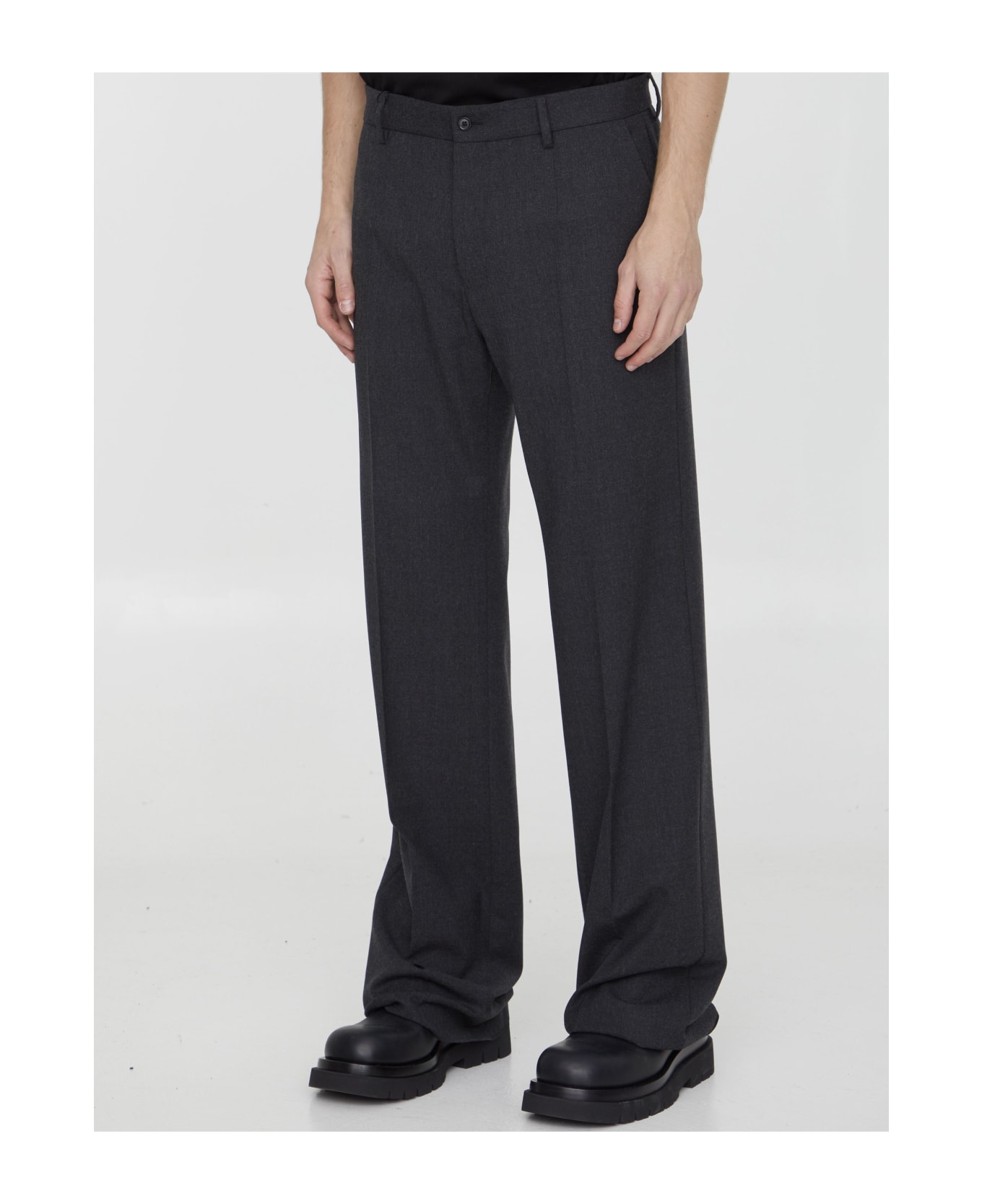 Dolce & Gabbana Stretch Flannel Trousers - GREY ボトムス