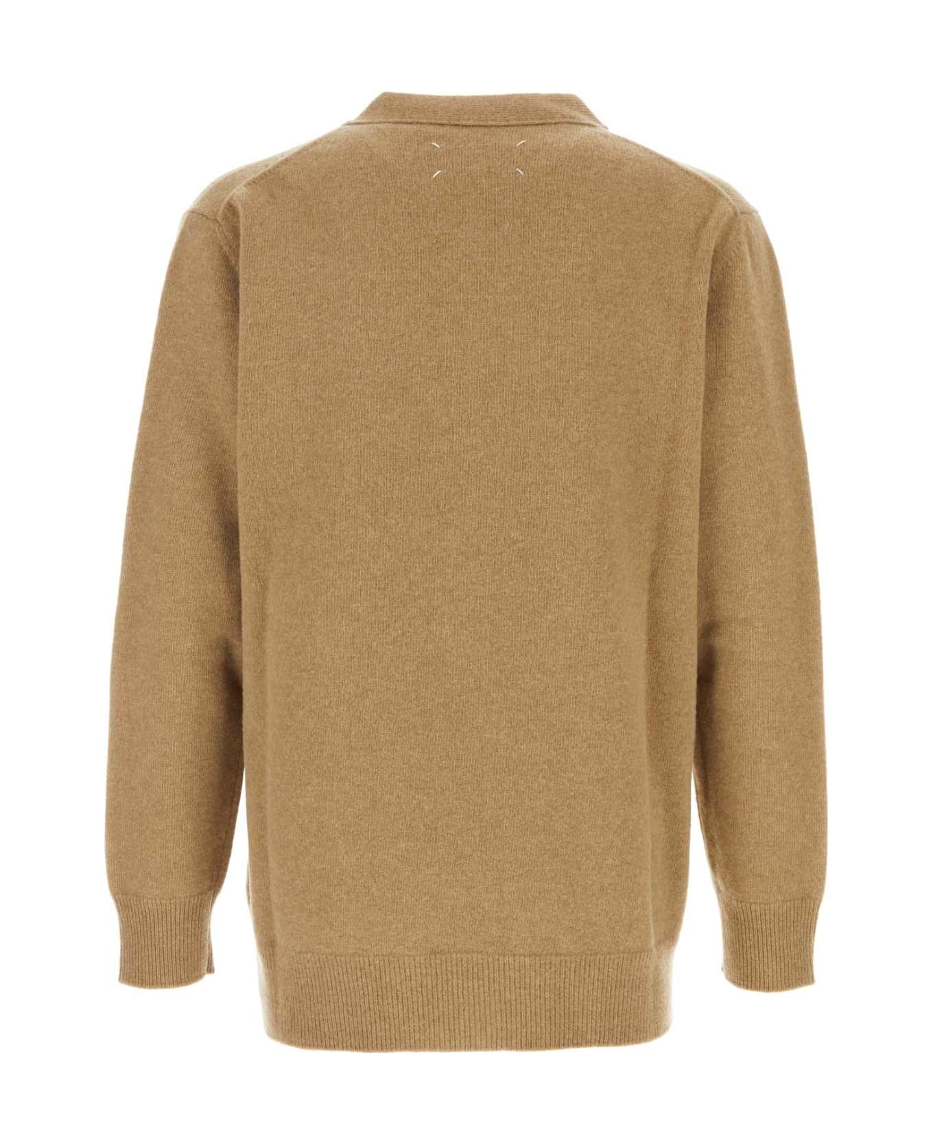 Maison Margiela Cappuccino Wool Cardigan - Beige