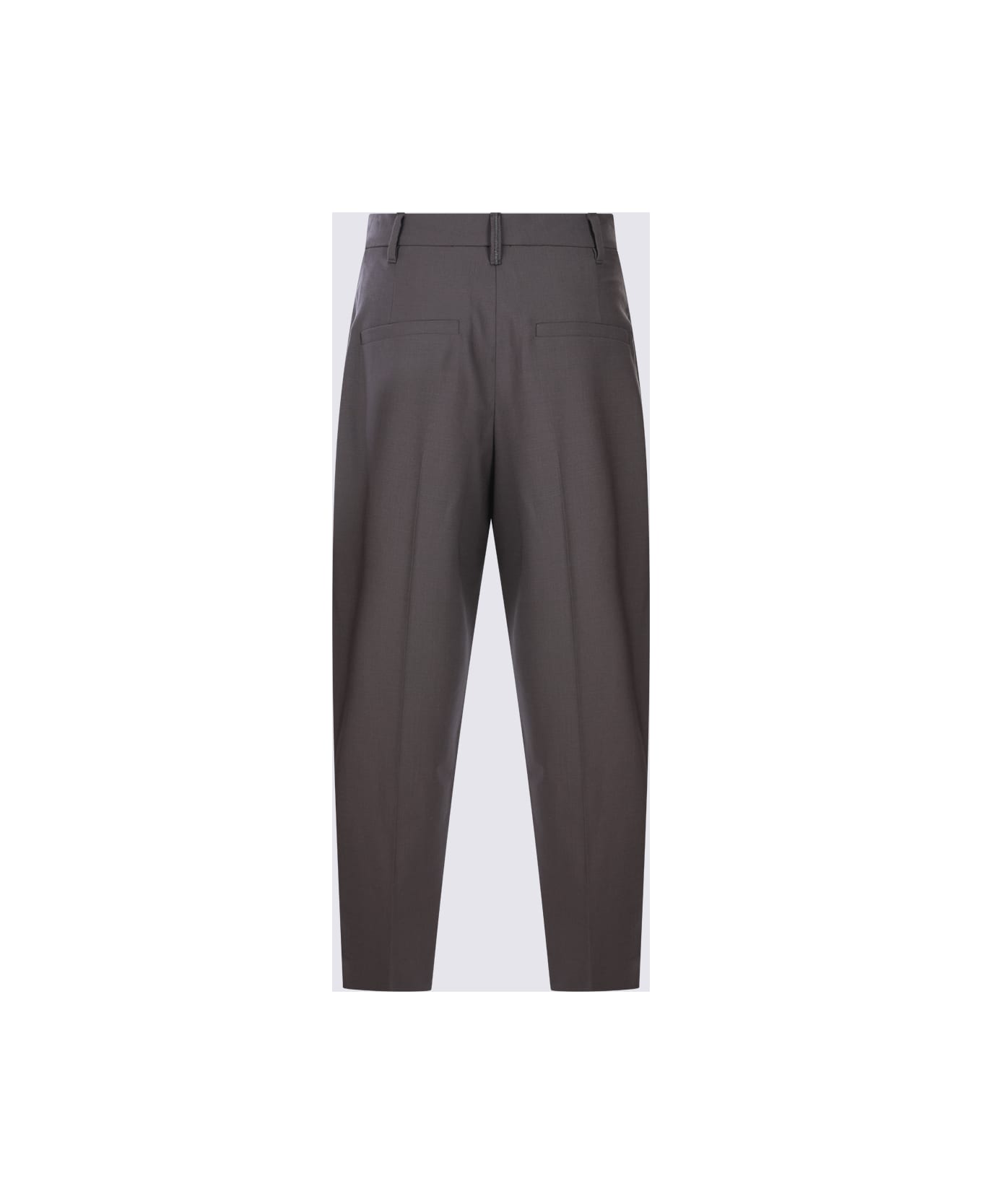 Brunello Cucinelli Brown Wool Pants - CAFFE