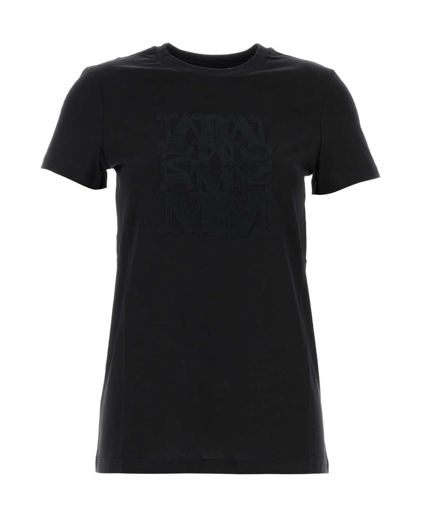 Max Mara Black Cotton Bravo T-shirt - NERO