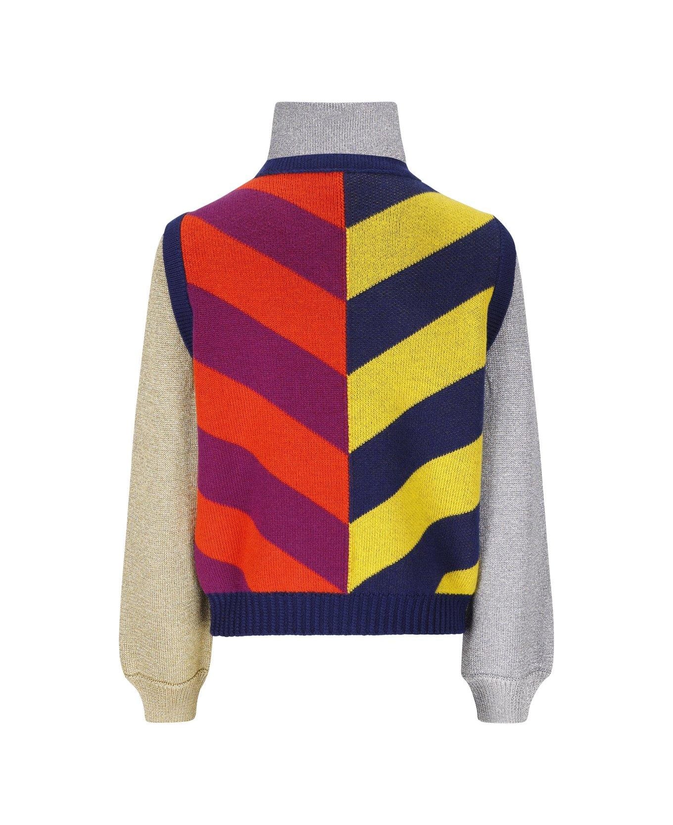 Gucci Striped Jacquard Knitted Sweater - Multicolor