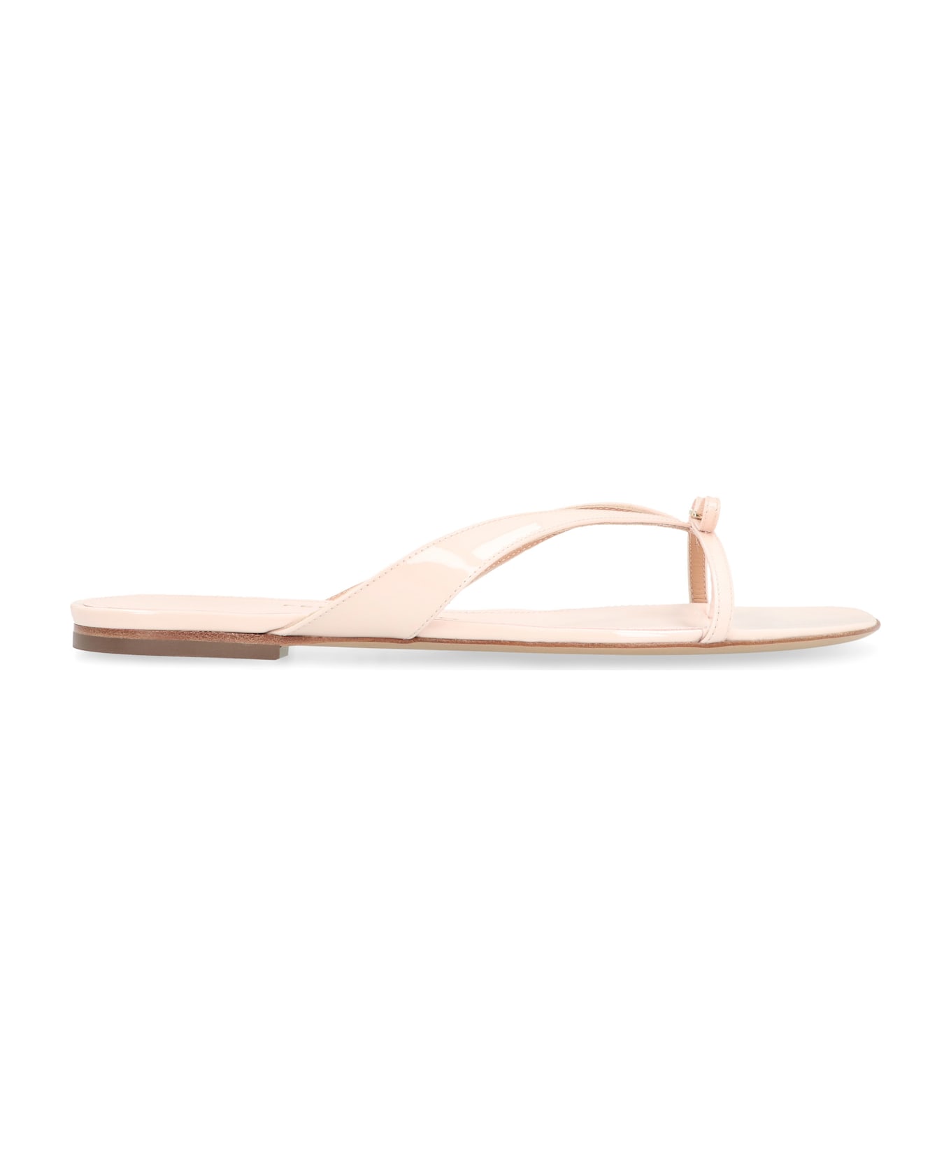 Ferragamo Mini Bow Leather Flip-flops - Pink