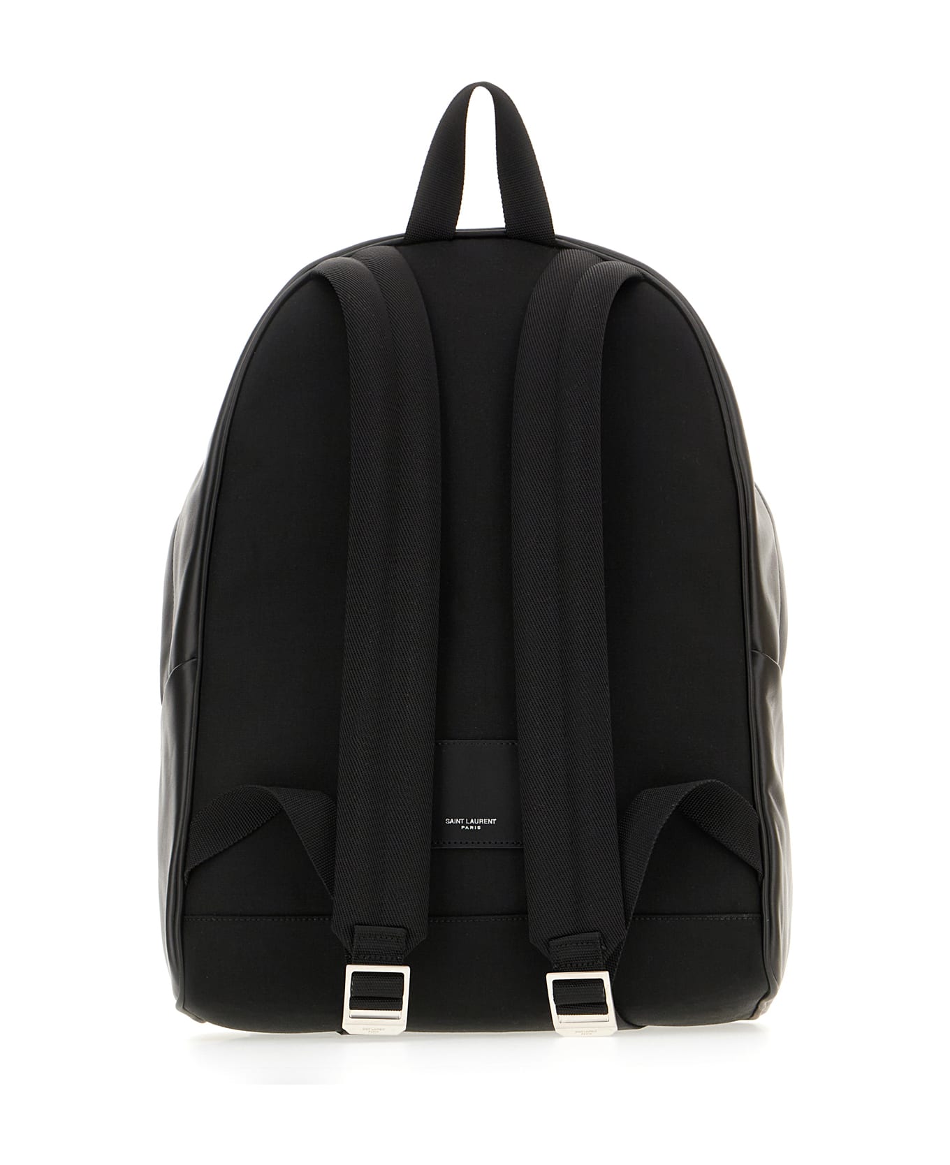 Saint Laurent Black Leather Backpack - BLACK