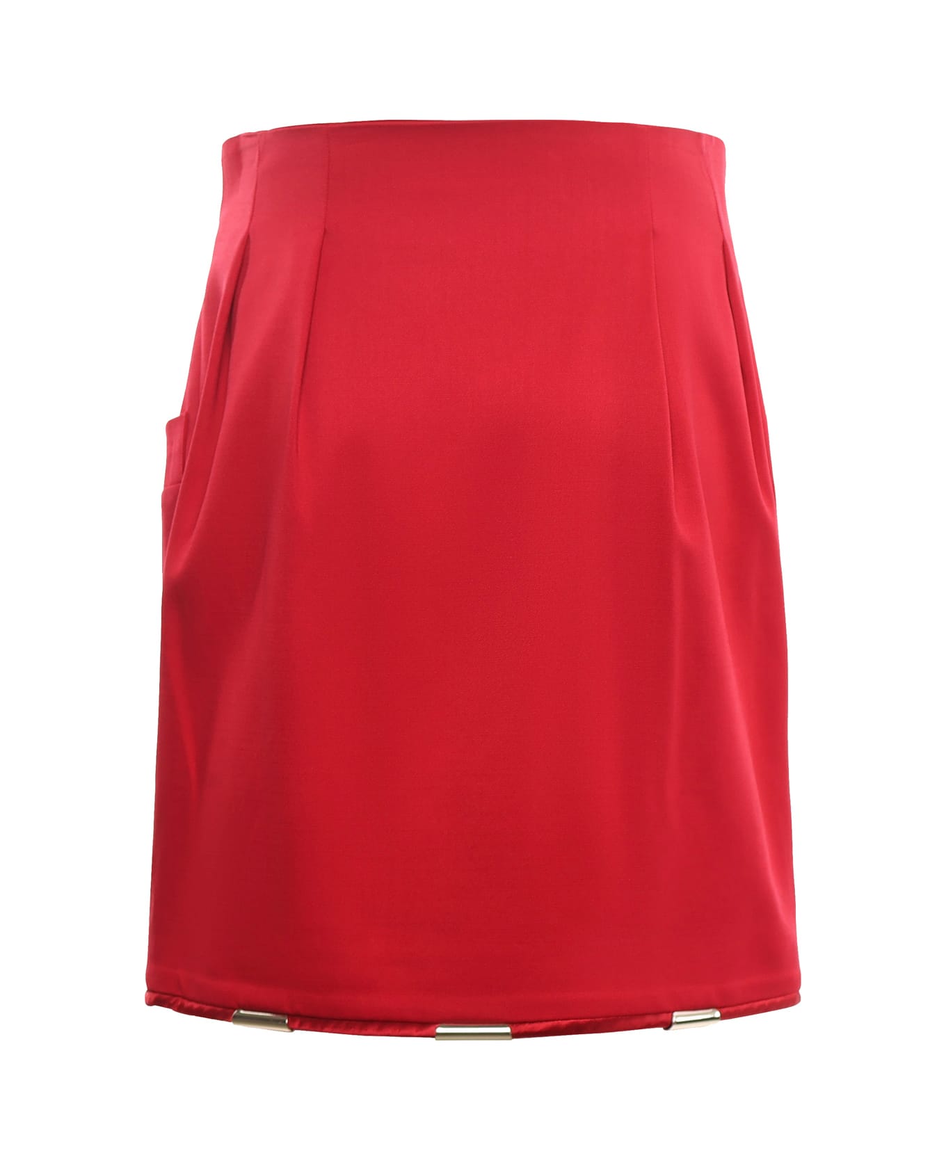 Genny Wrap Mini Skirt With Metallic Details - SKI PATROL