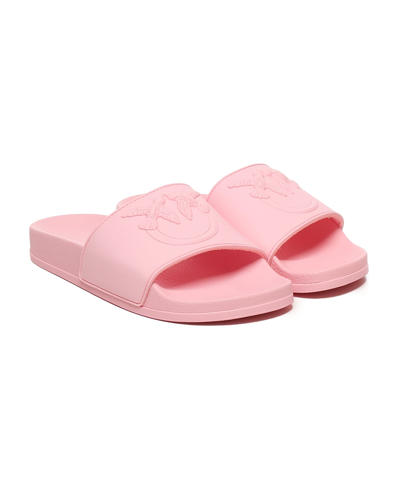 Pinko Rubber Slide With Logo - Pink