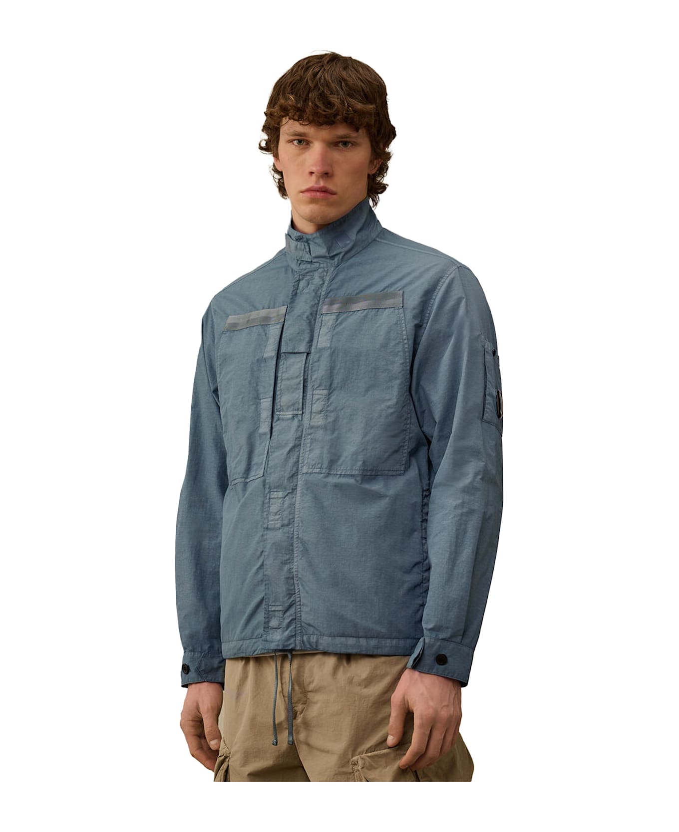 C.P. Company Flatt Nylon Jacket With Logo Iconic Detail