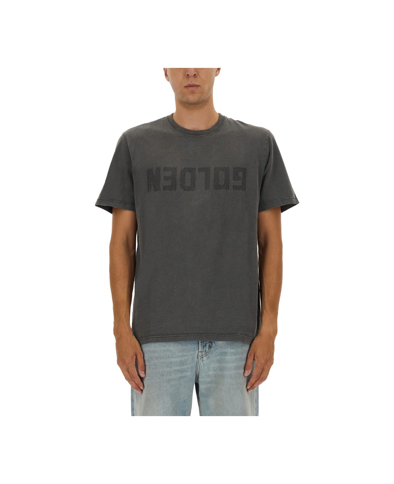 Golden Goose Cotton T-shirt - CHARCOAL