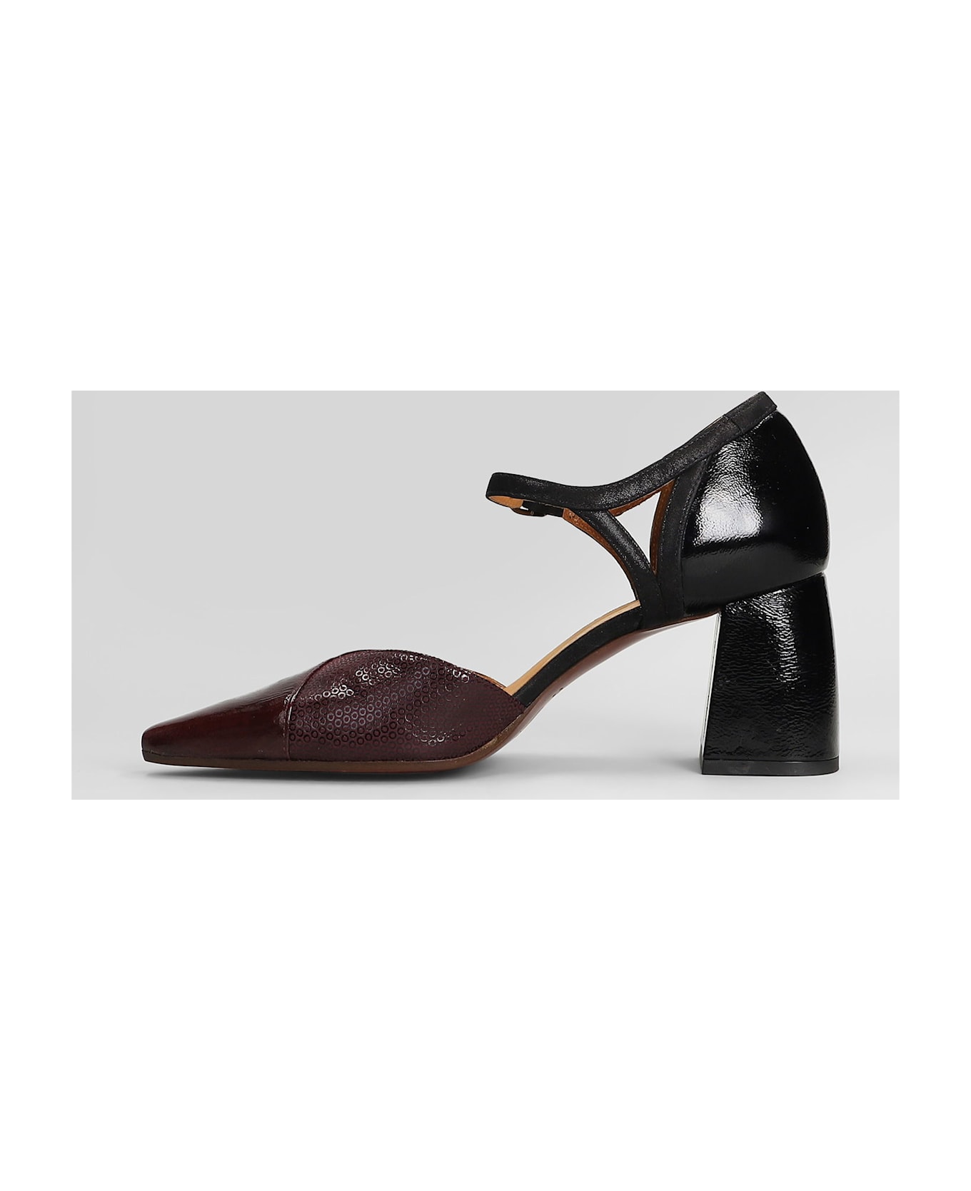 Chie Mihara Abanon Pumps In Bordeaux Leather - bordeaux