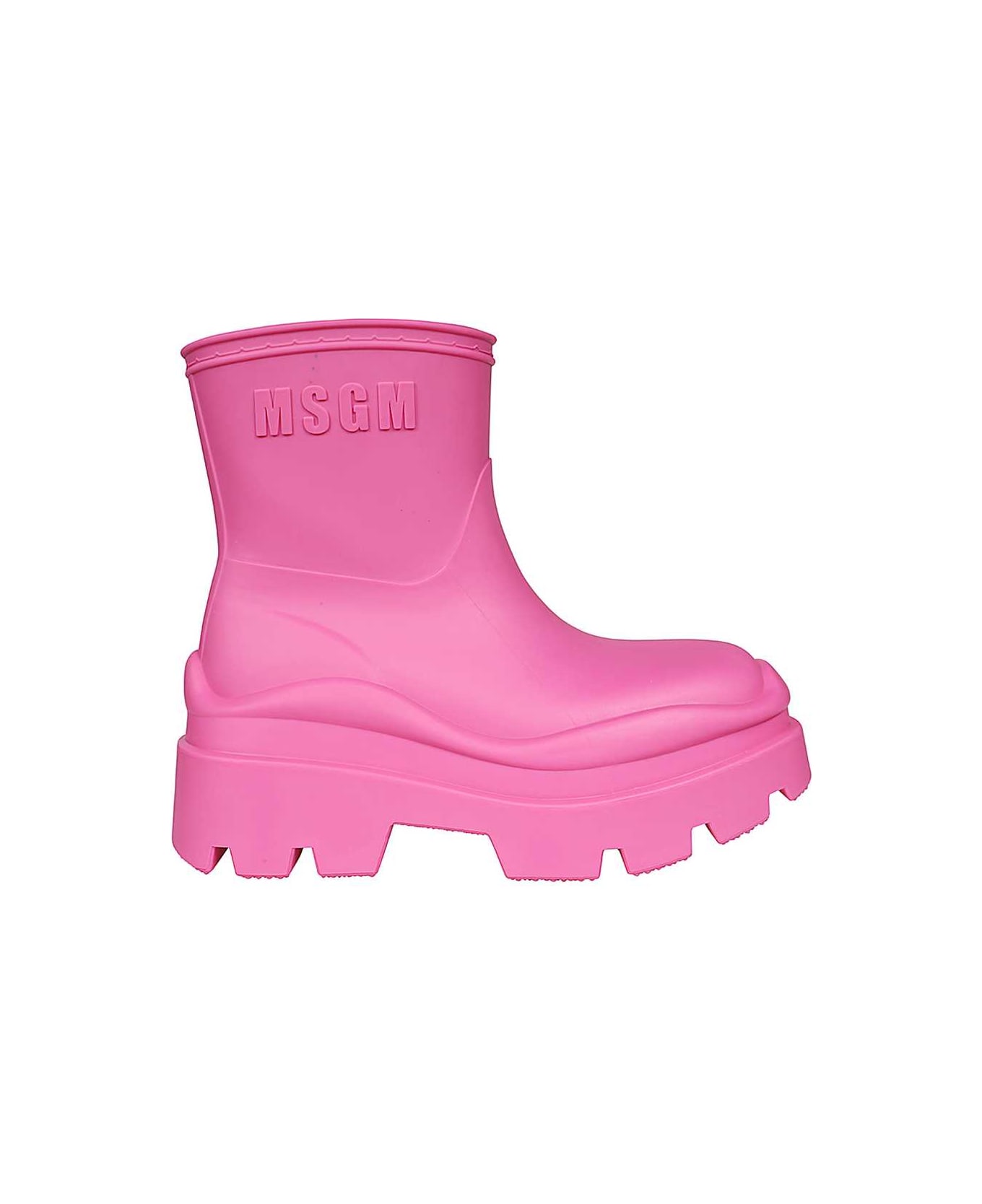 MSGM Rubber Rain Boots - Fuchsia