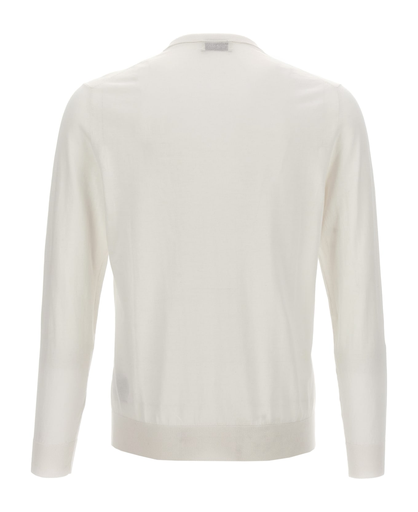 Ballantyne Cotton Sweater - White ニットウェア