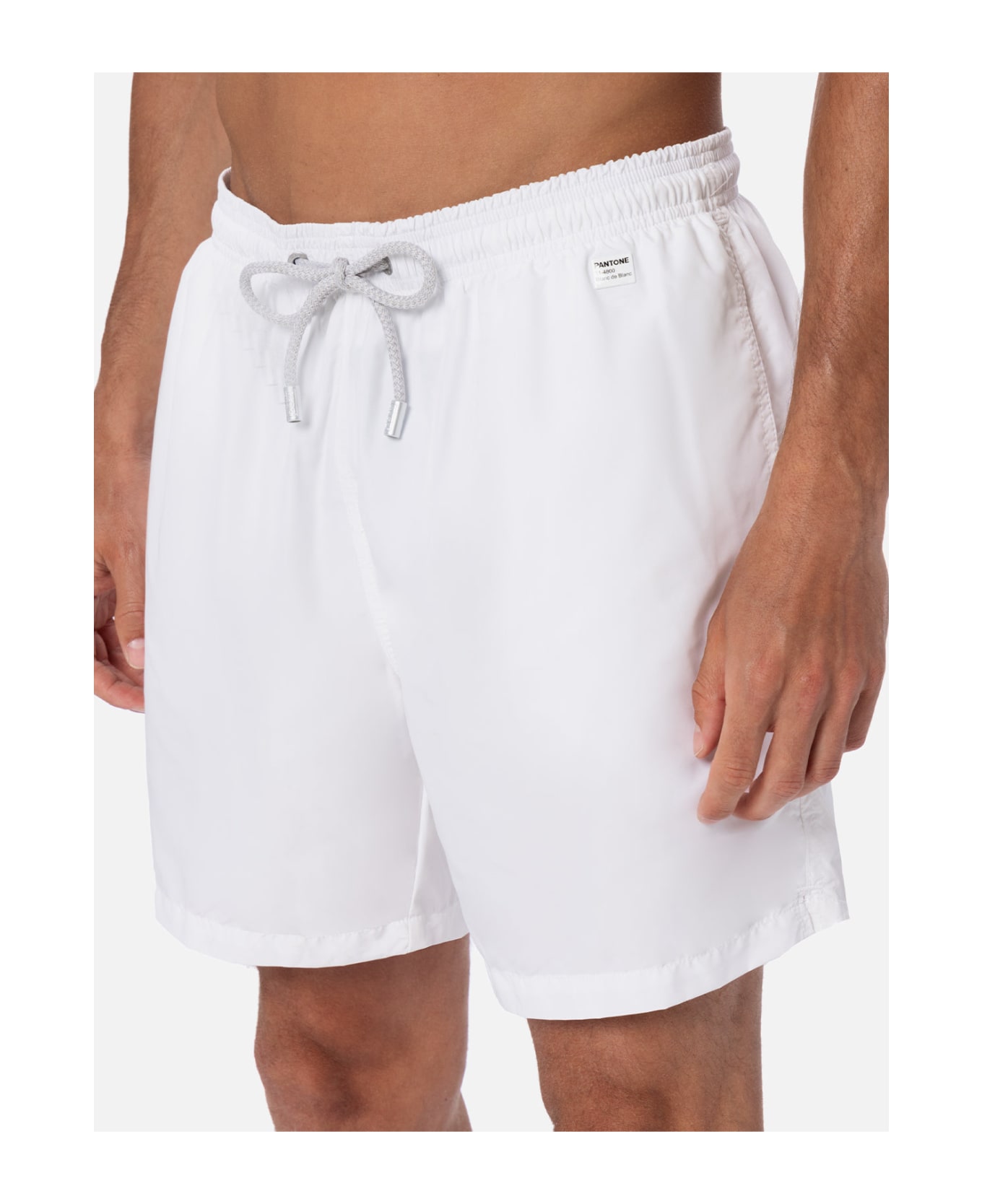 MC2 Saint Barth Man Lightweight Fabric White Swim Shorts Lighting Pantone | Pantone® Special Edition - WHITE