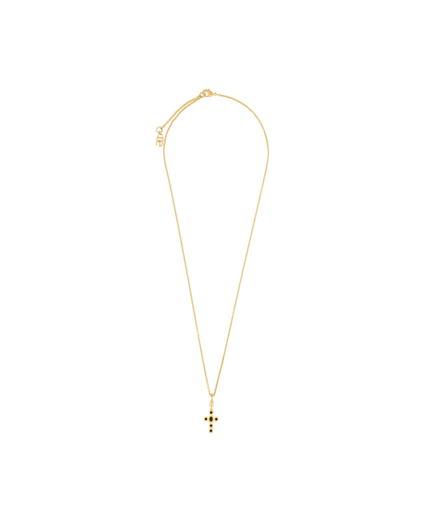 Dolce & Gabbana Necklace With Logo And Charm - GOLD