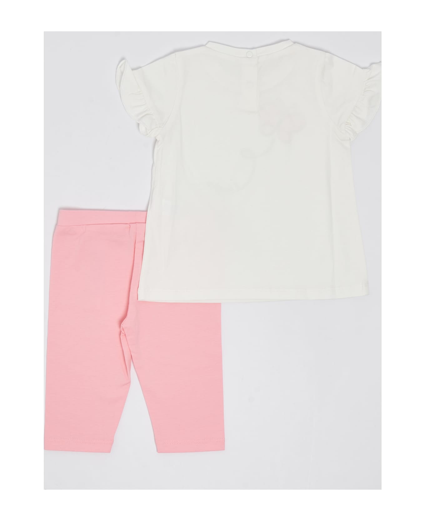 Liu-Jo T-shirt+leggings Suit - BIANCO-ROSA  ボディスーツ＆セットアップ