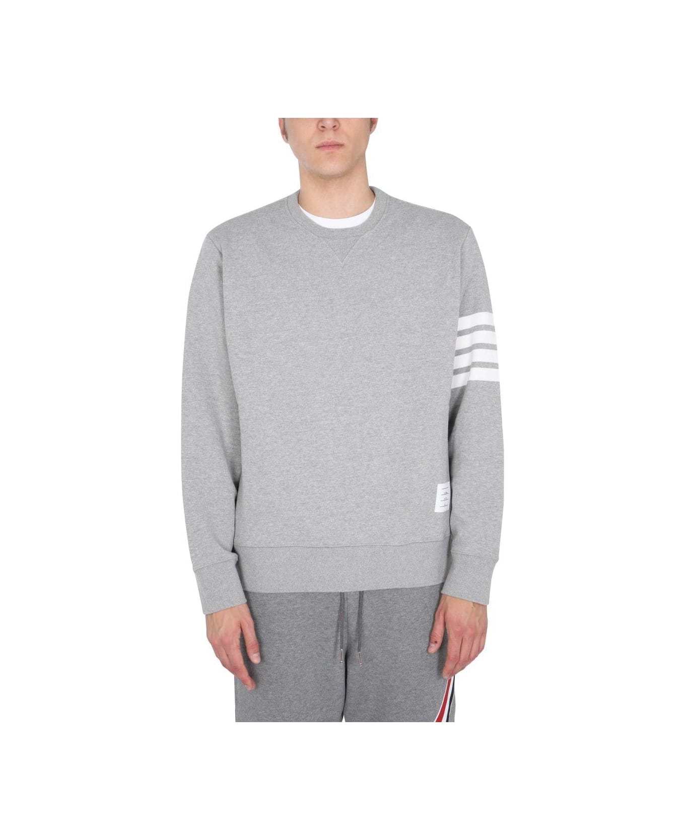 Thom Browne 4-bar Stripe Sweatshirt - LIGHT GREY