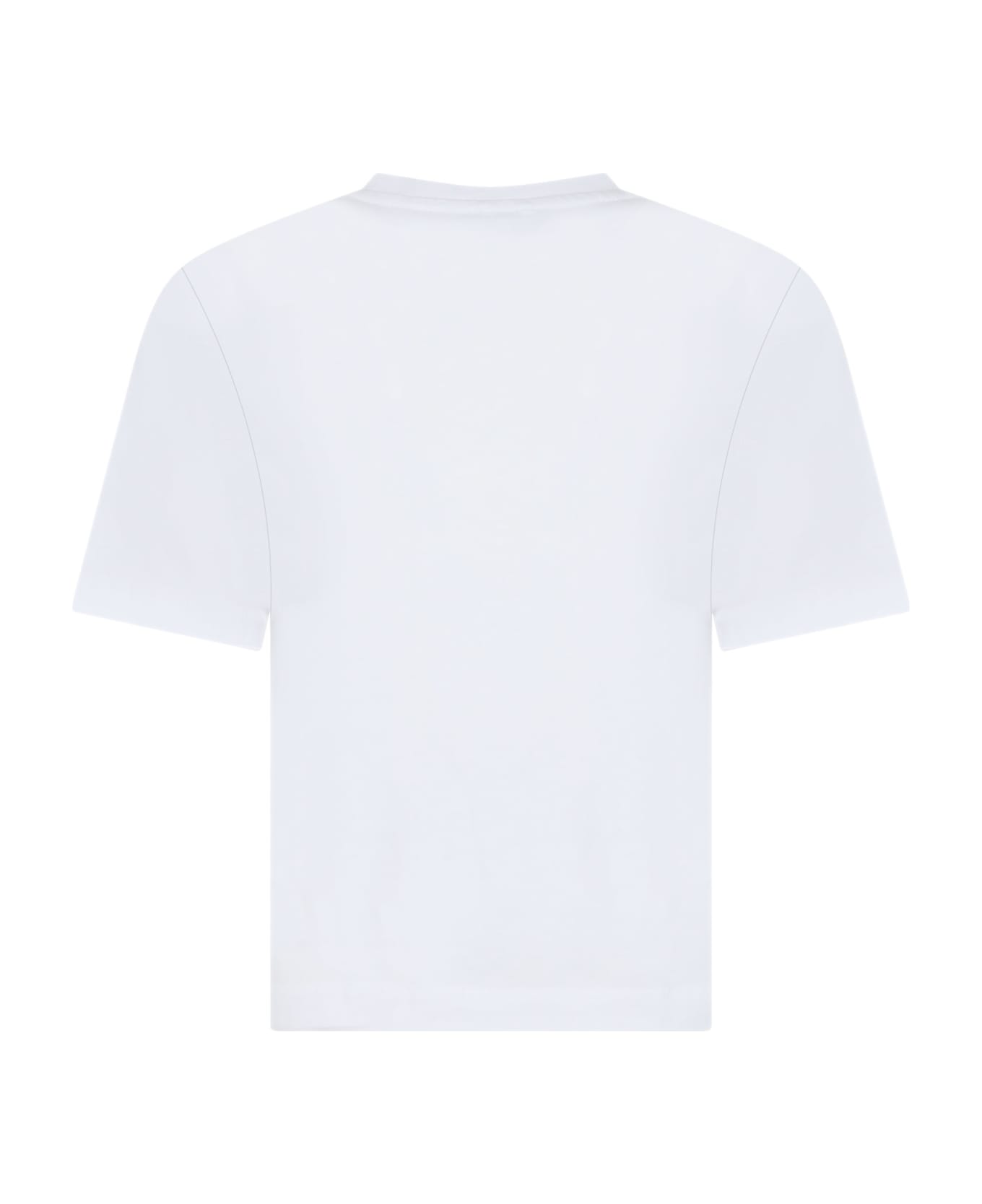 Stella McCartney Kids White T-shirt For Girl With Multicolor Logo - WHITE