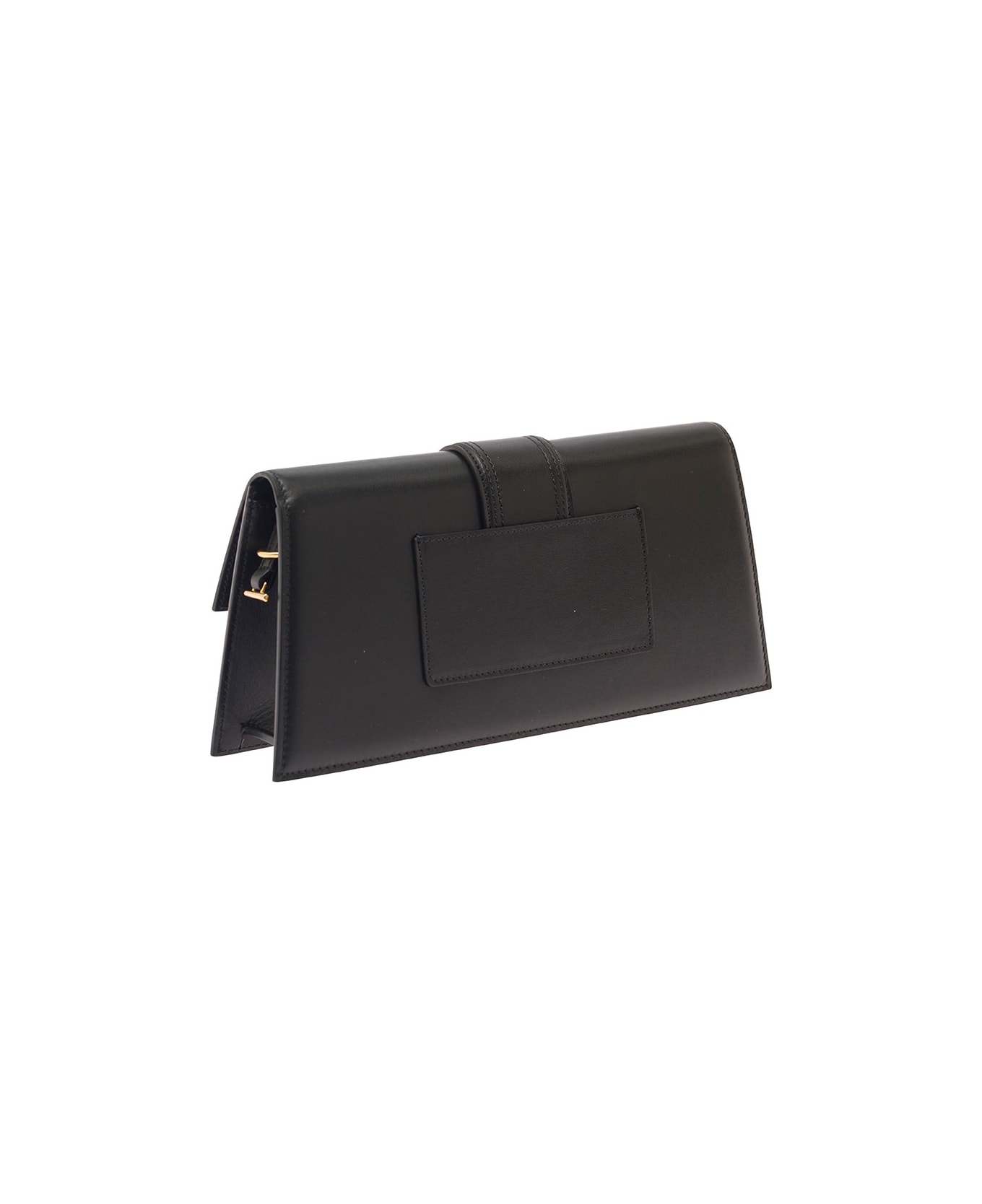 Jacquemus 'le Bambino Long' Black Handbag With Removable Shoulder Strap In Leather Woman - Black