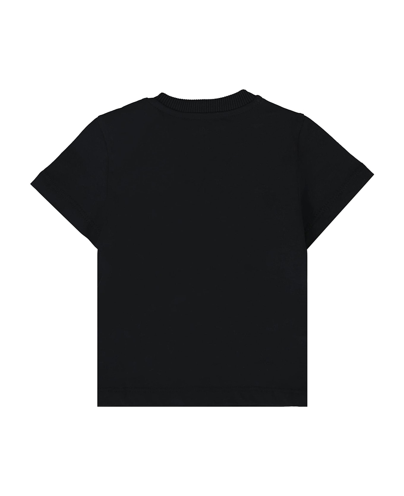 Moschino Black T-shirt For Baby Girl With Logo - Black