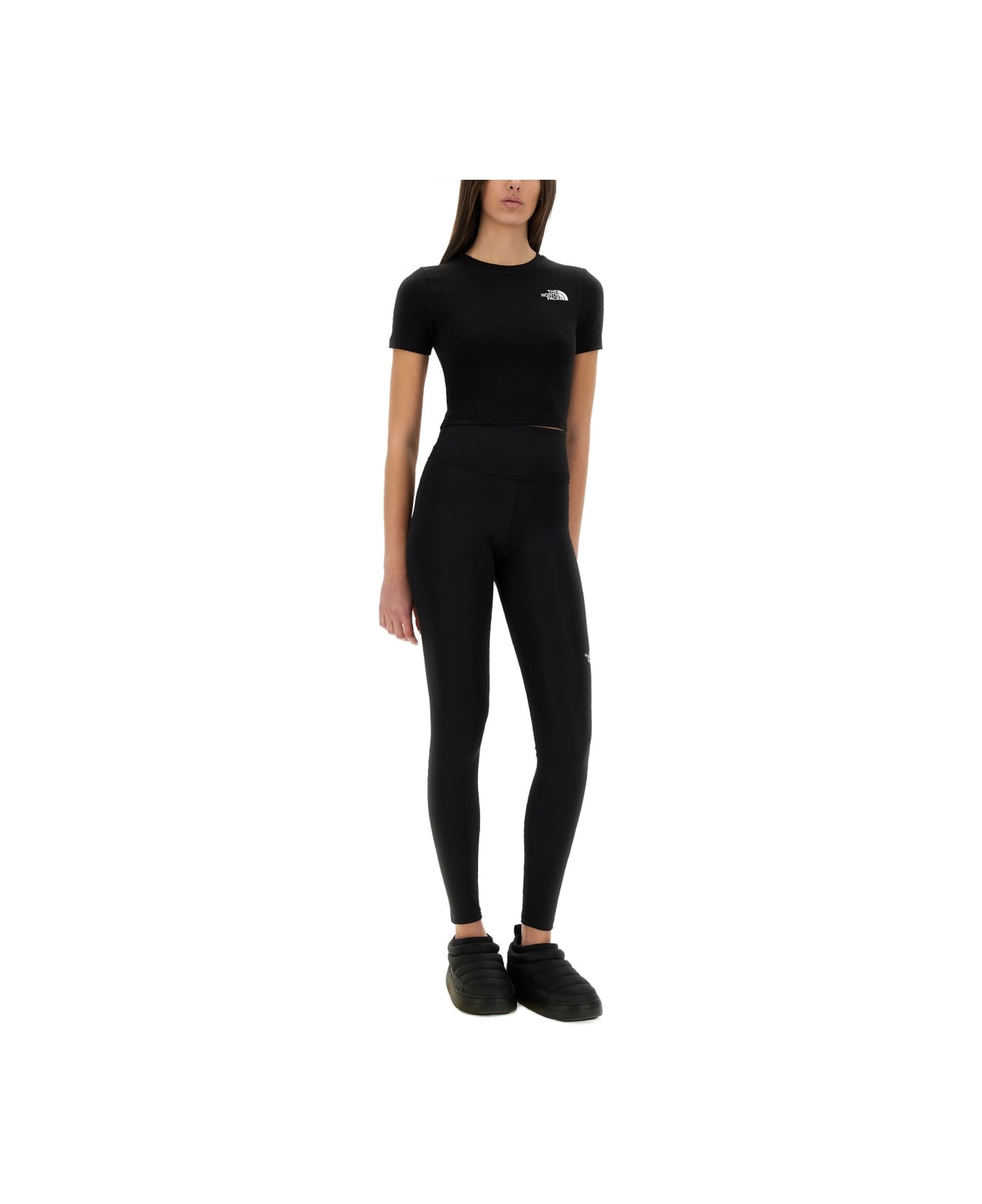 The North Face Cropped T-shirt - BLACK