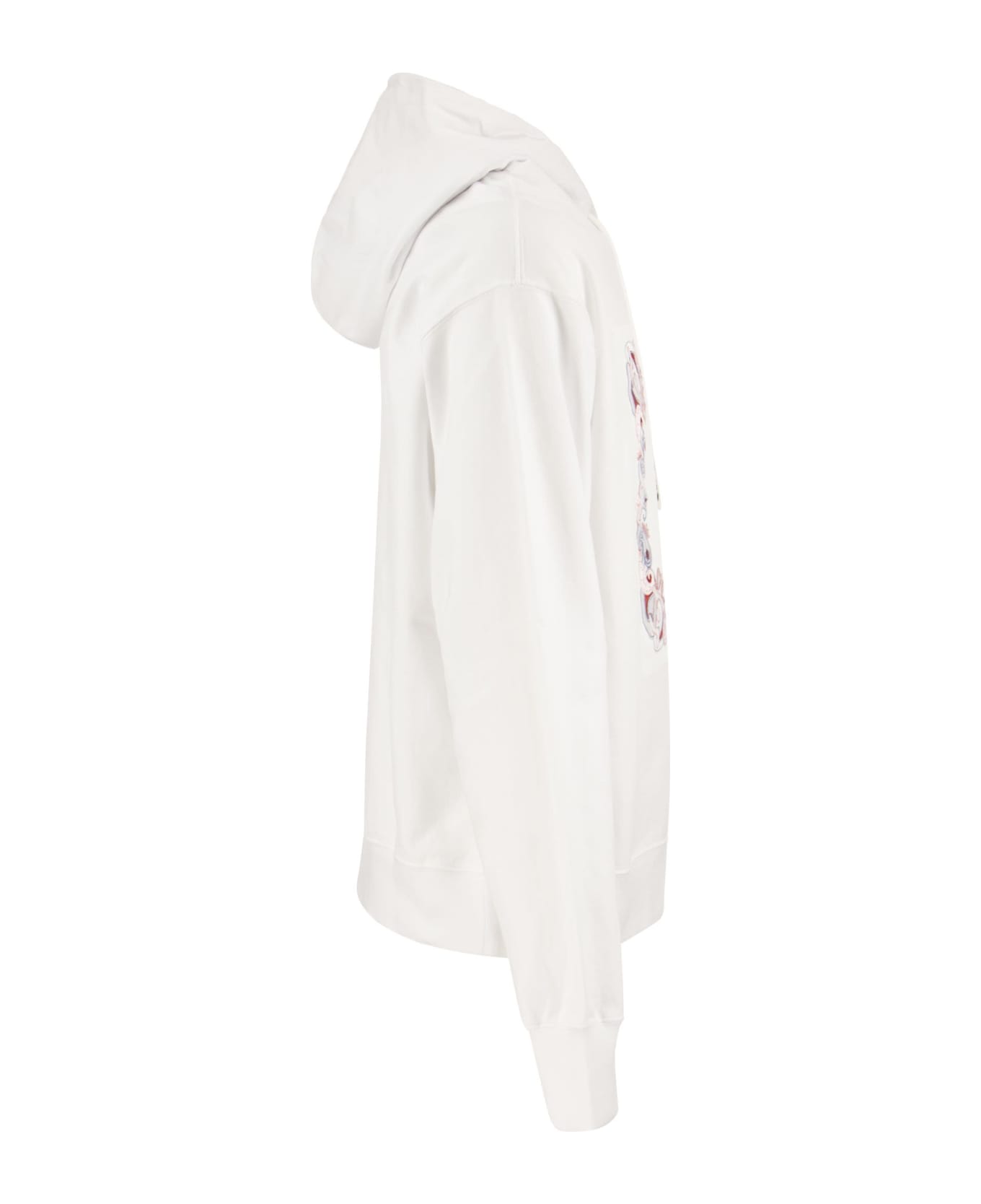 Etro Cotton Sweatshirt With Bandana Inlay Print - White