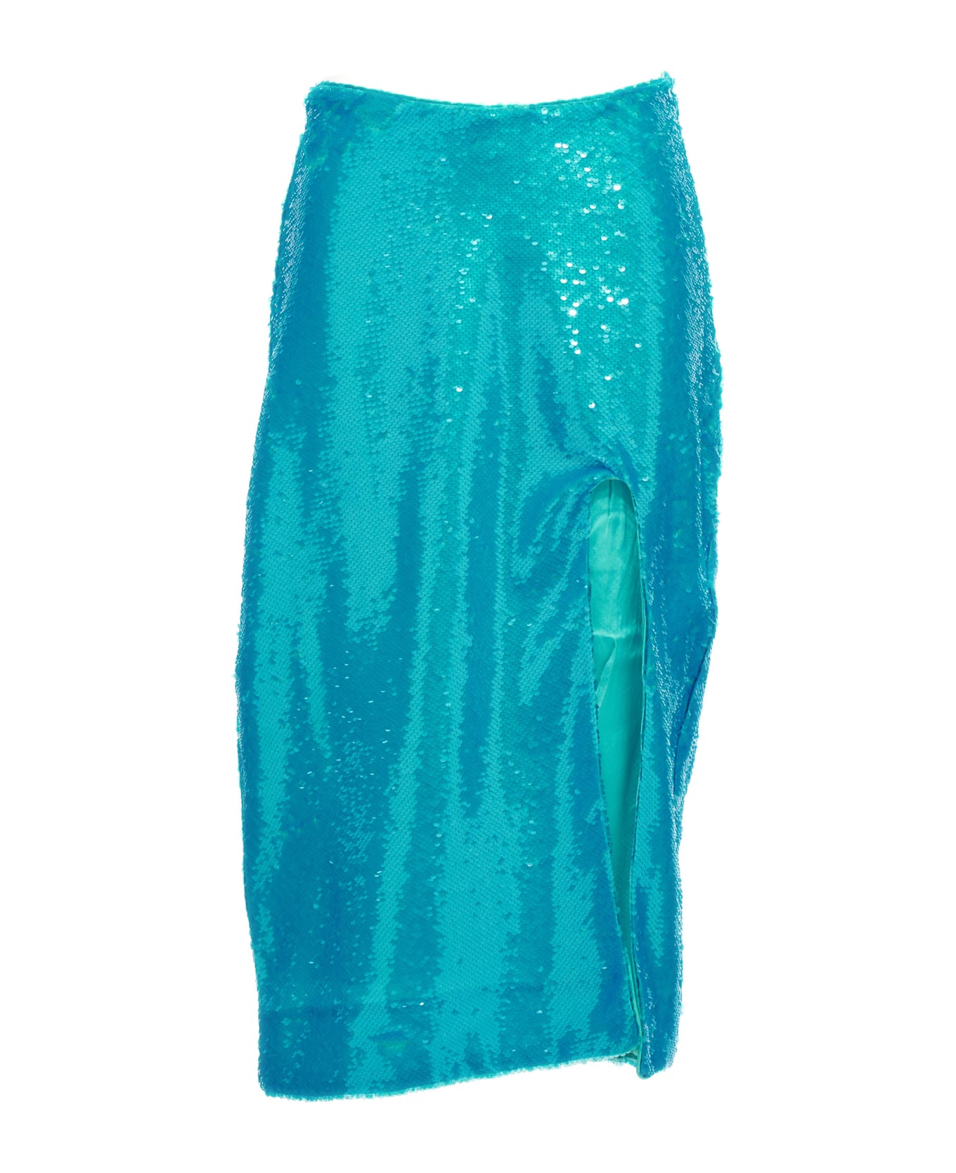 Ganni Sequin Midi Skirt - Light Blue スカート