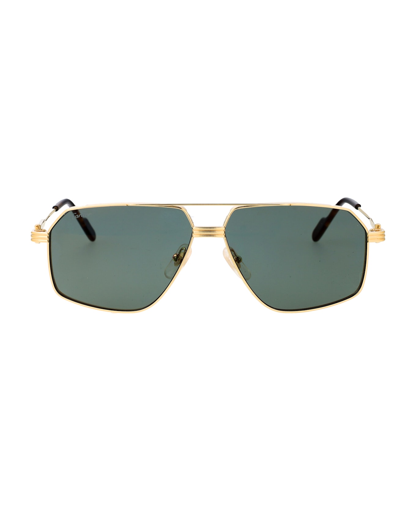 Cartier Eyewear Ct0270s Sunglasses - 008 GOLD GOLD GREEN