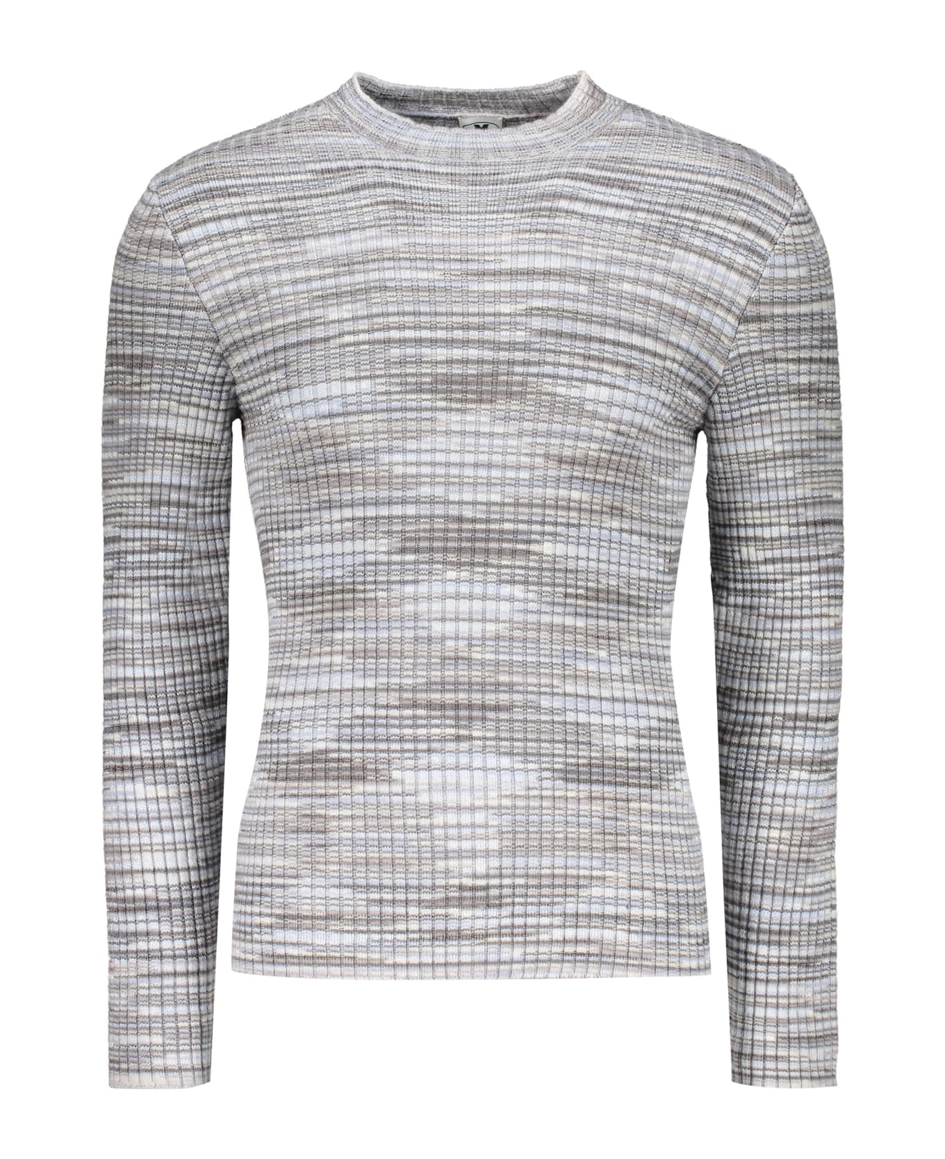 M Missoni Ribbed Wool Turtleneck Sweater - grey