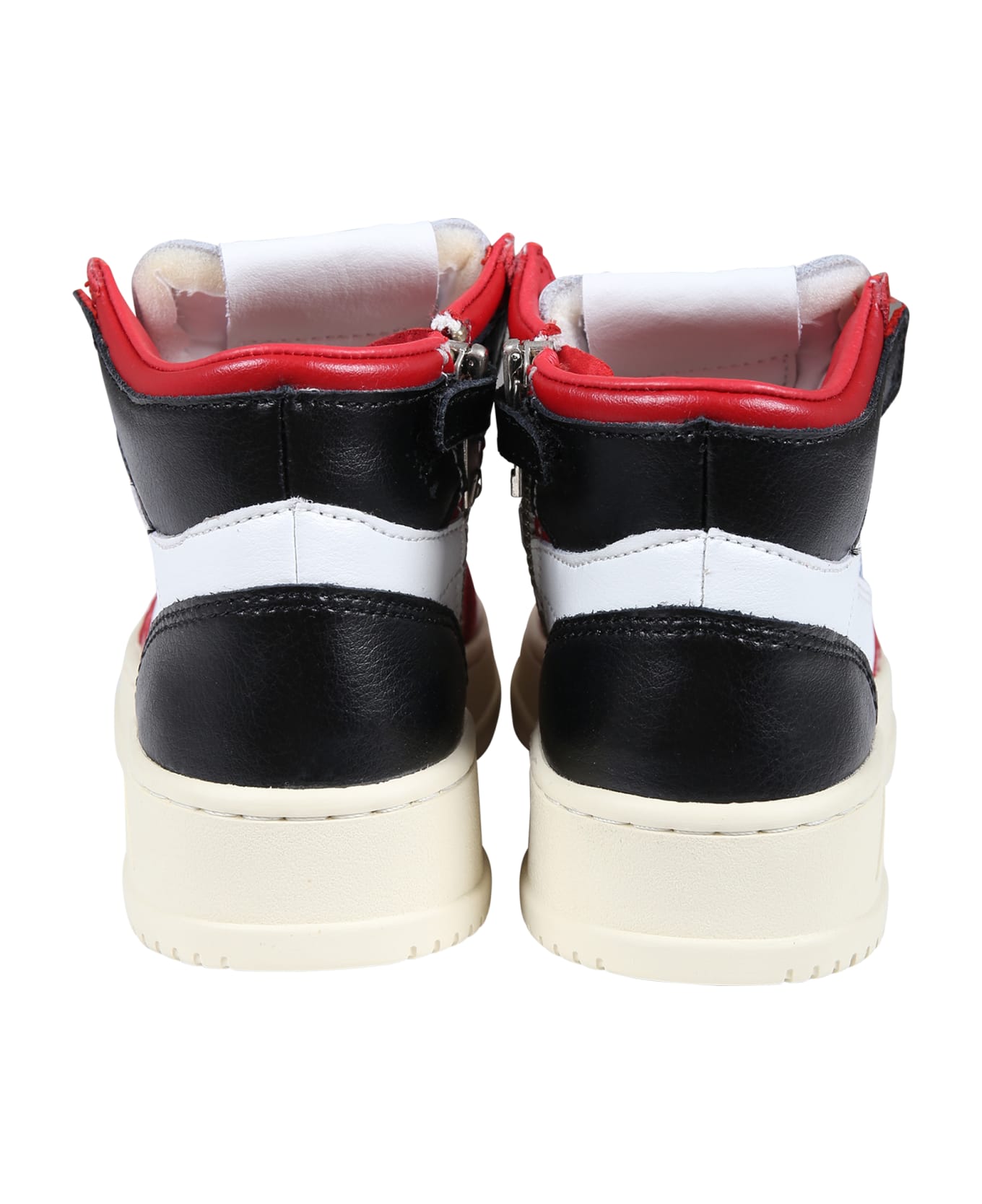 Autry Red Sneakers For Kids With Logo - BLACK/RED
