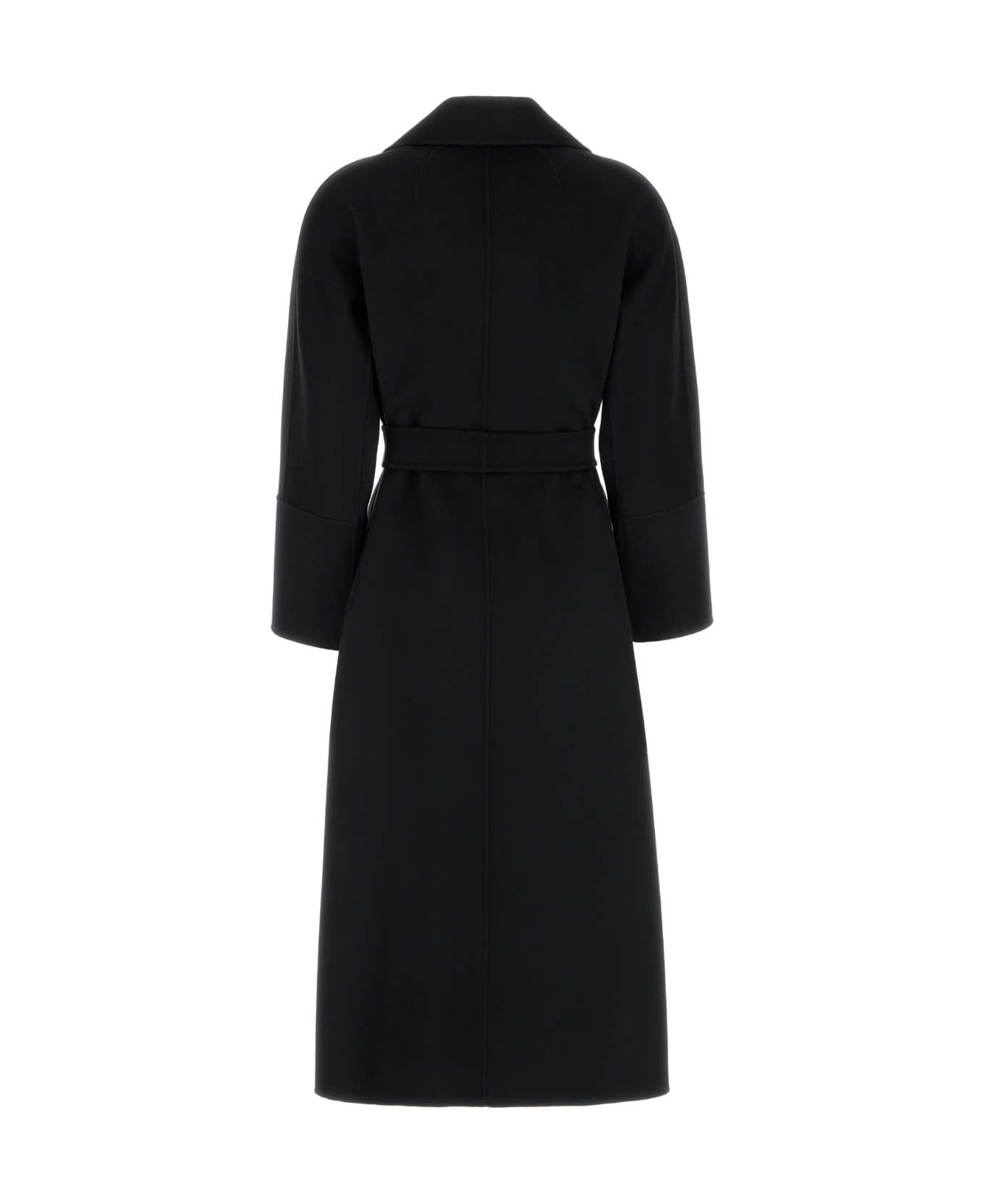 
S Max Mara Black Wool Elisa Coat - NERO