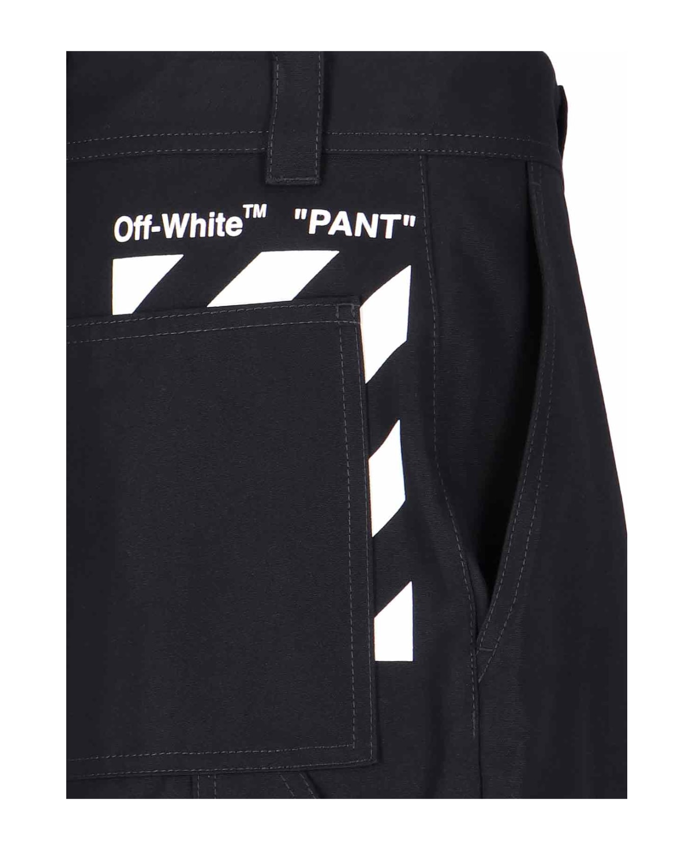 Off-White Cotton Cargo-trousers - Black ボトムス