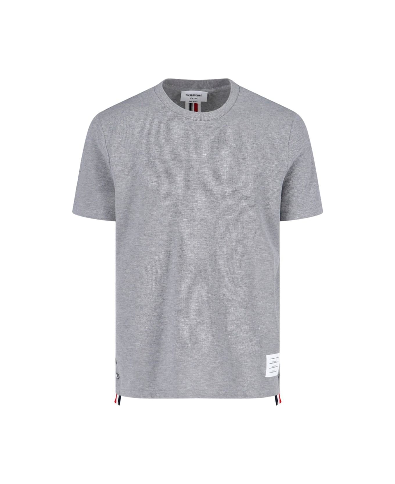 Thom Browne Ribbon Logo T-shirt - GREY シャツ