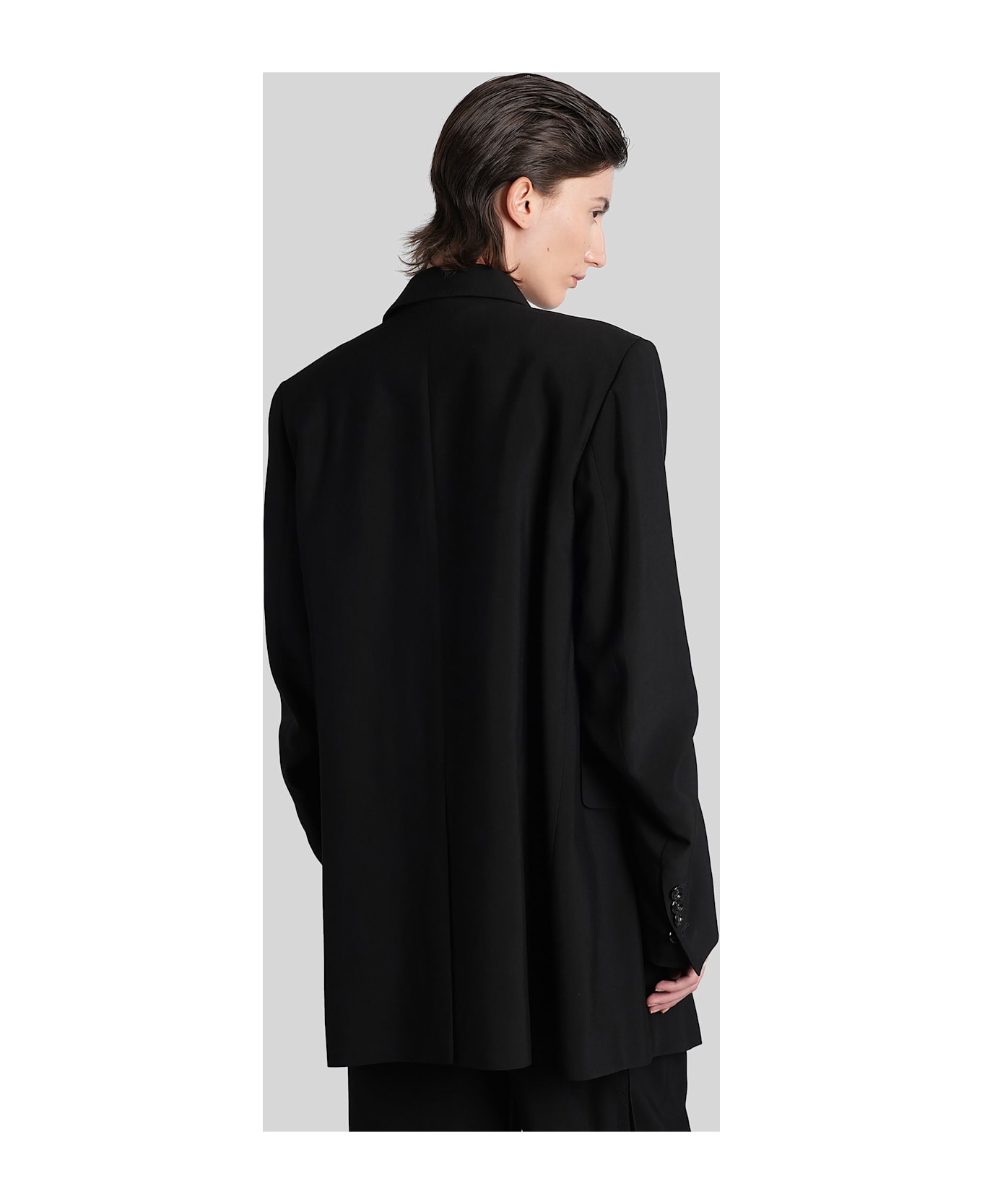 Ann Demeulemeester Agnes Blazer In Black Viscose - black
