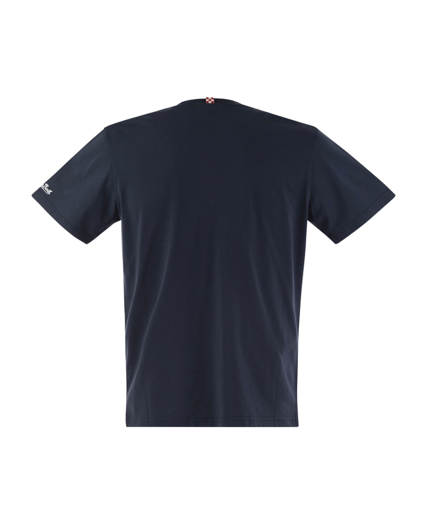 MC2 Saint Barth Austin - T-shirt With Chest Embroidery - Blue